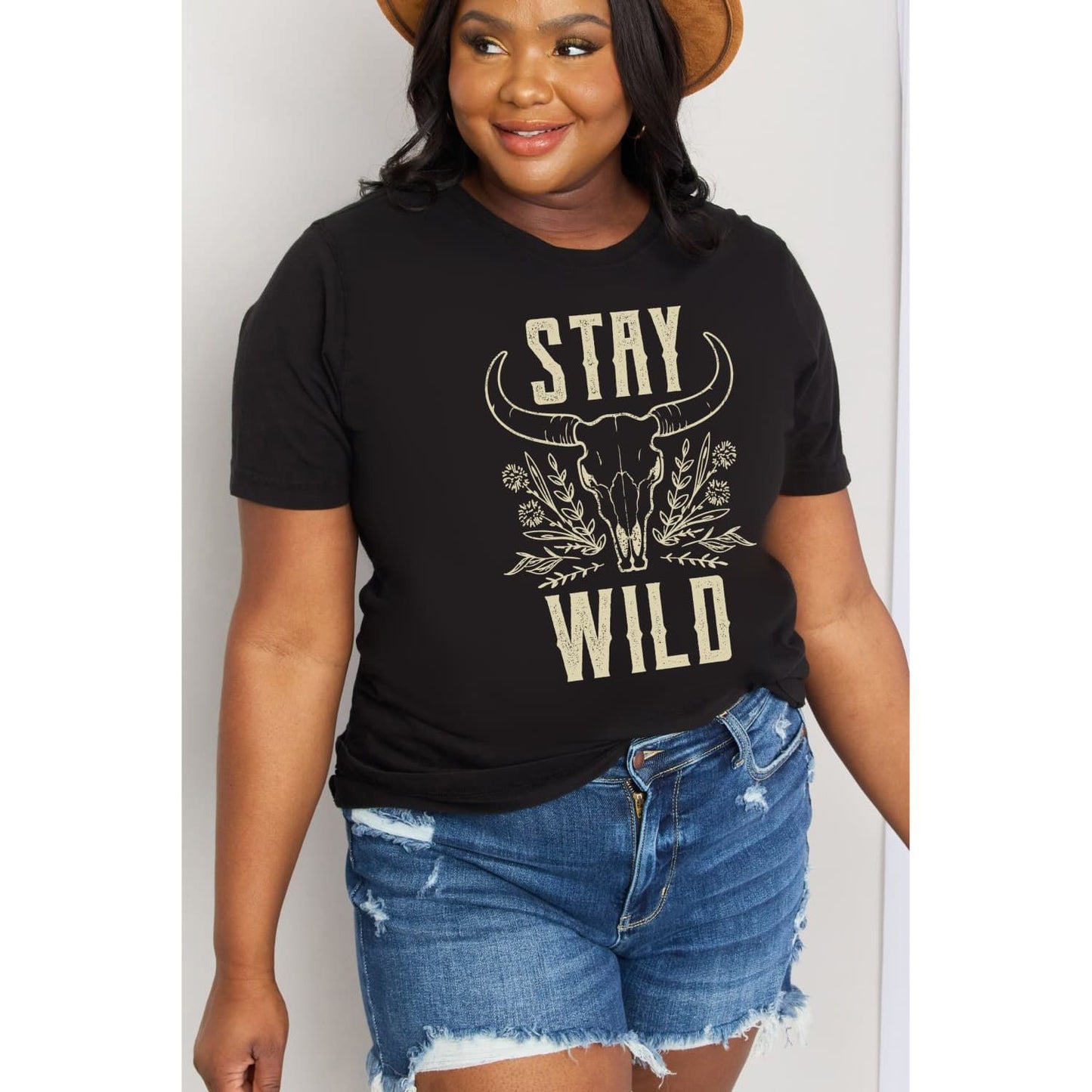 Simply Love Simply Love Full Size STAY WILD Graphic Cotton Tee