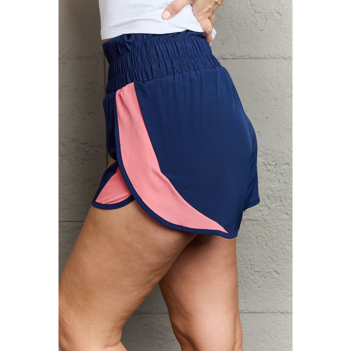 Ninexis Put In Work High Waistband Contrast Detail Active Shorts