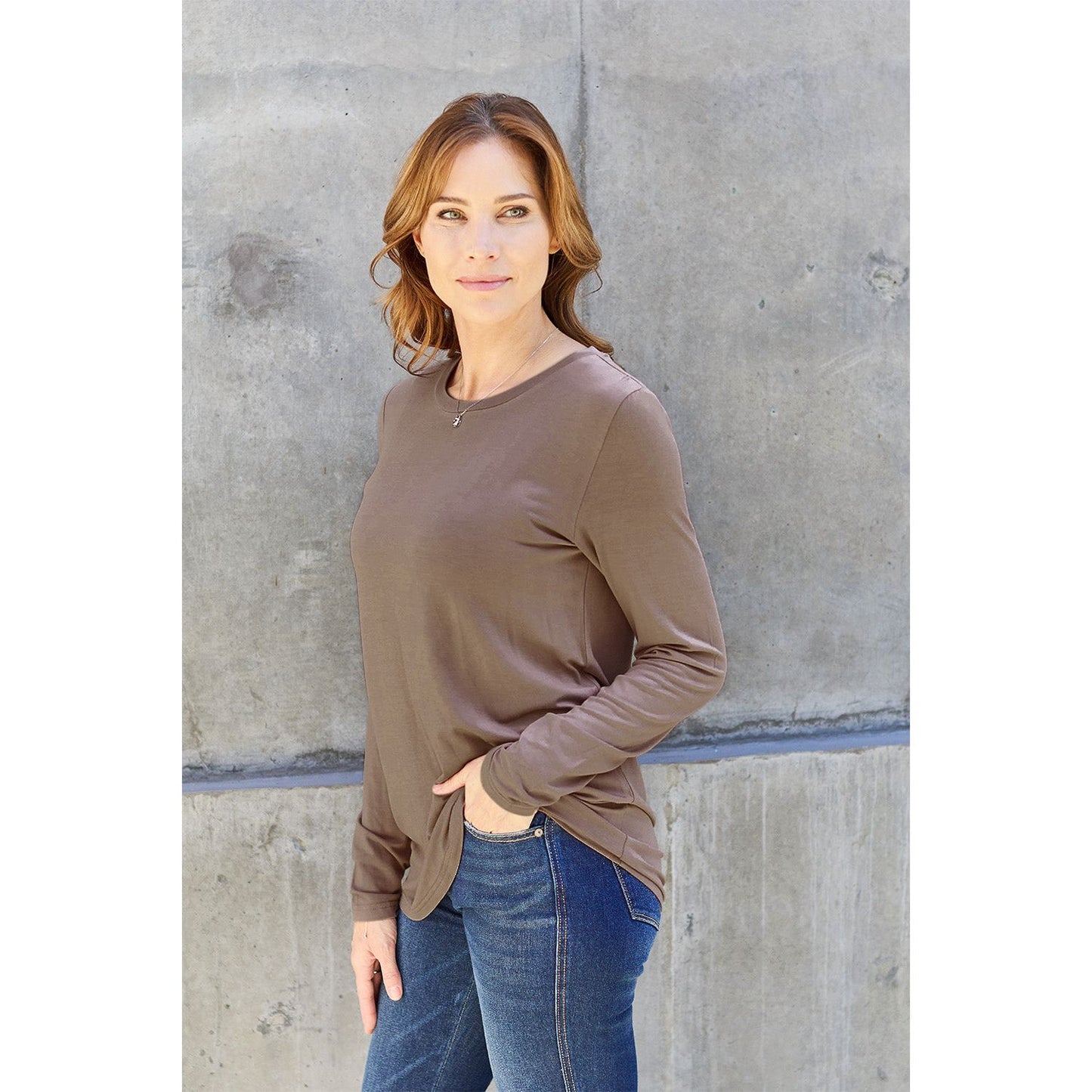 Basic Bae Full Size Round Neck Long Sleeve Top