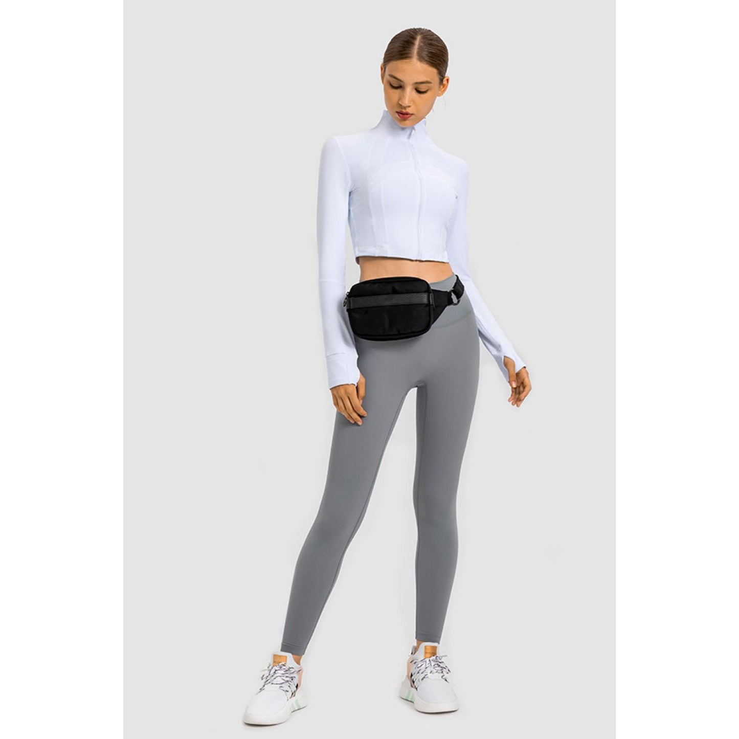 Zip Front Cropped Sports Jacket