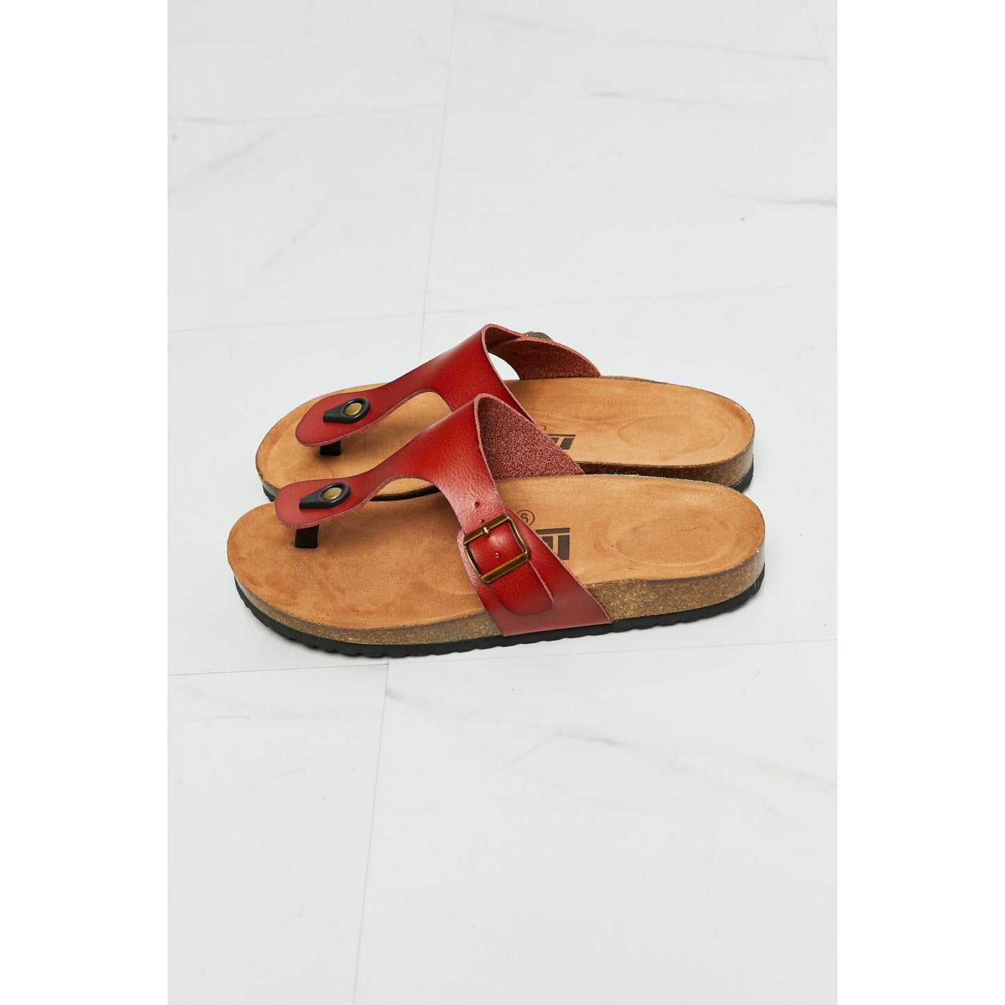 MMShoes Drift Away T-Strap Flip-Flop in Red