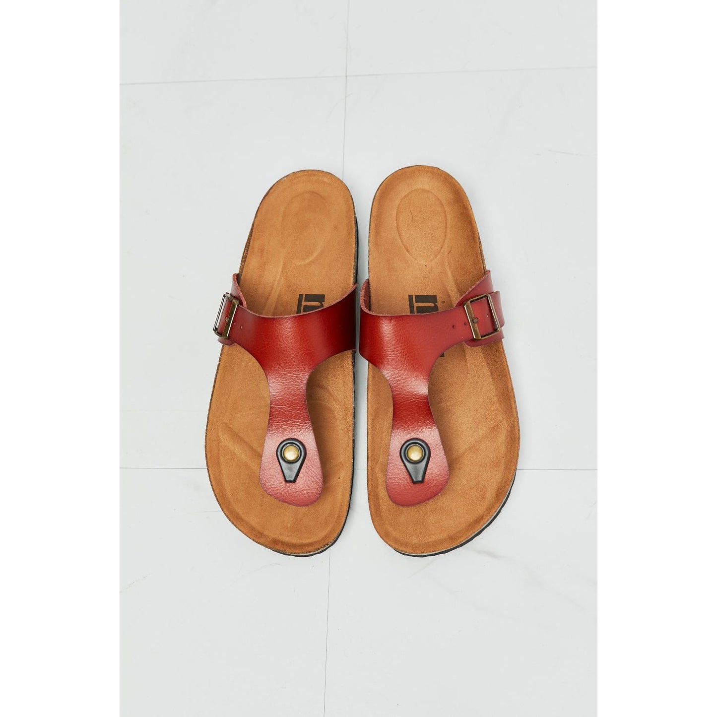 MMShoes Drift Away T-Strap Flip-Flop in Red