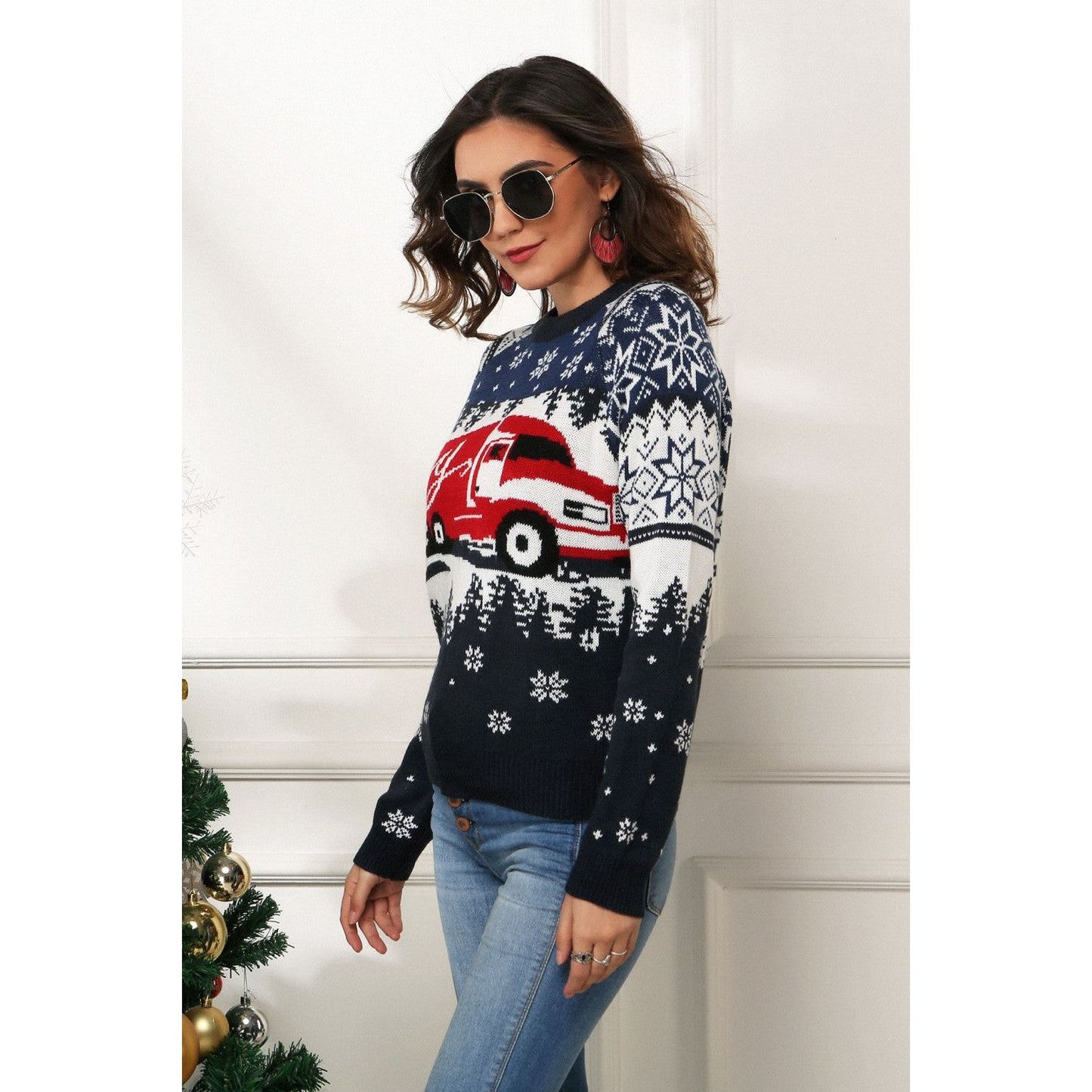 HAPPY Christmas Raglan Sleeve Sweater