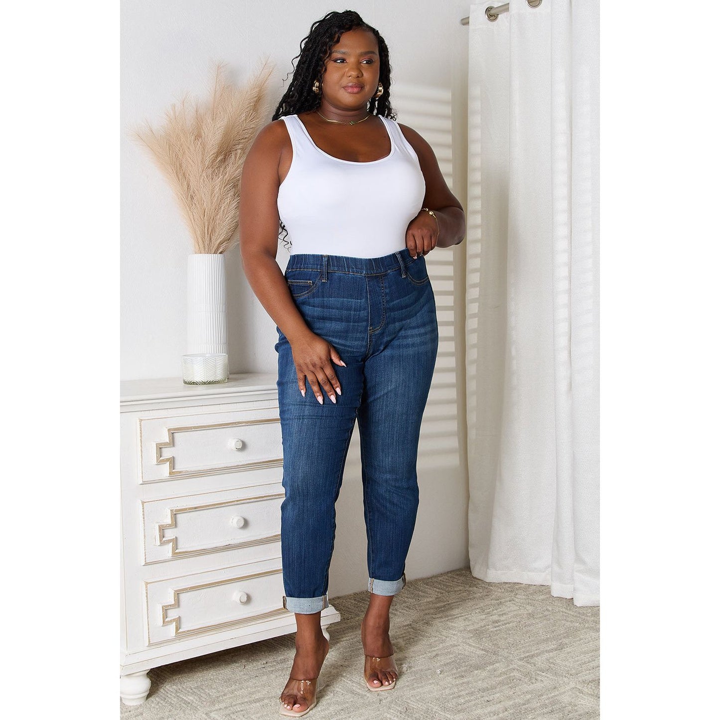 Judy Blue Full Size Skinny Cropped Jeans