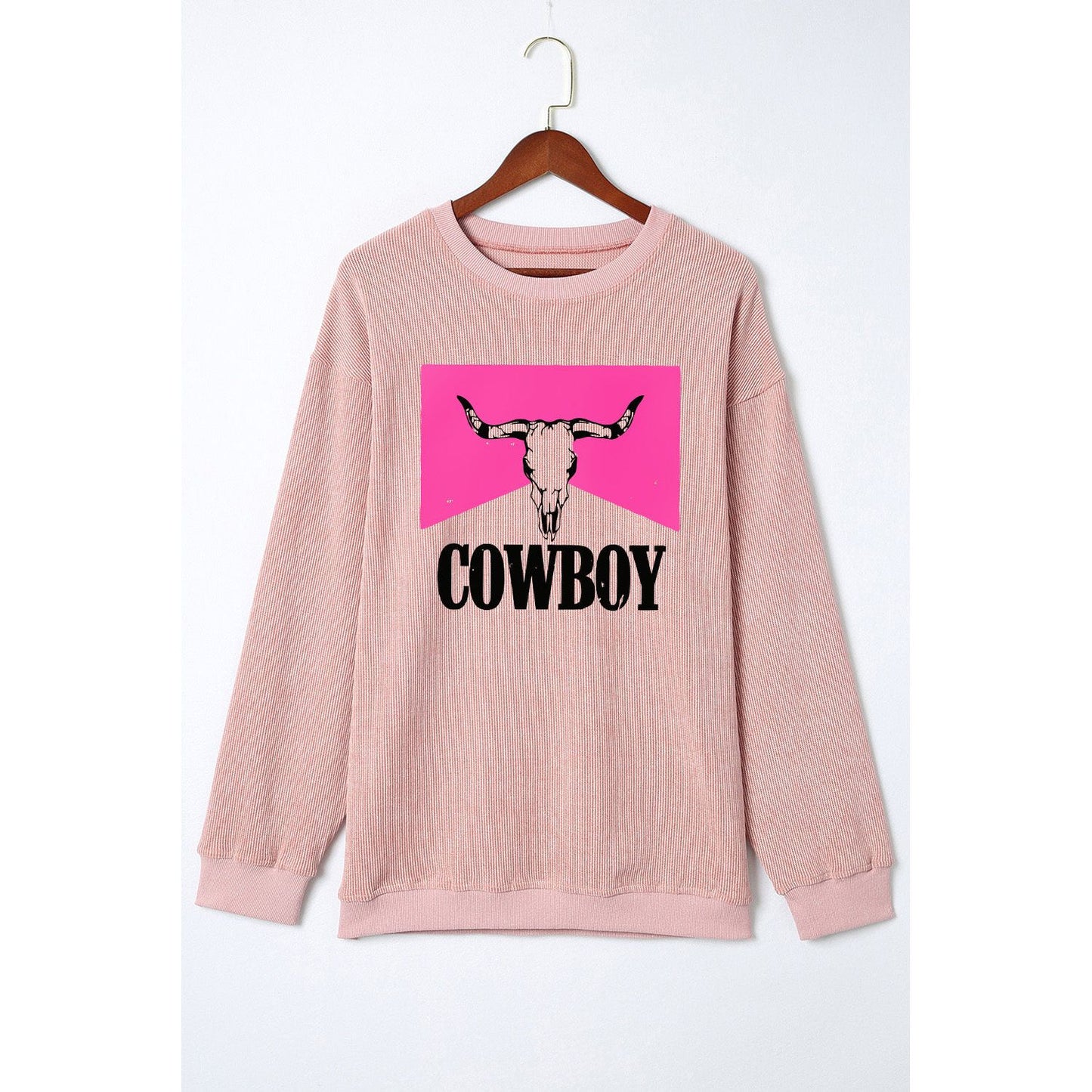 COWBOY Graphic Round Neck Sweatshirt