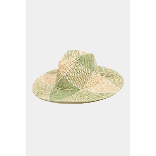 Fame Contrast Straw Braid Hat