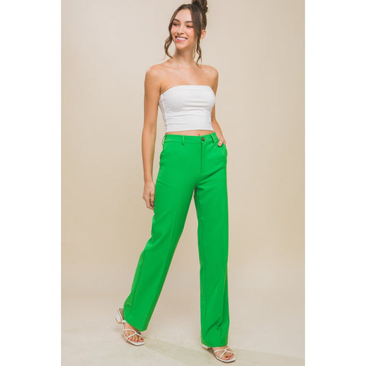 Love Tree High Waist Straight Pants