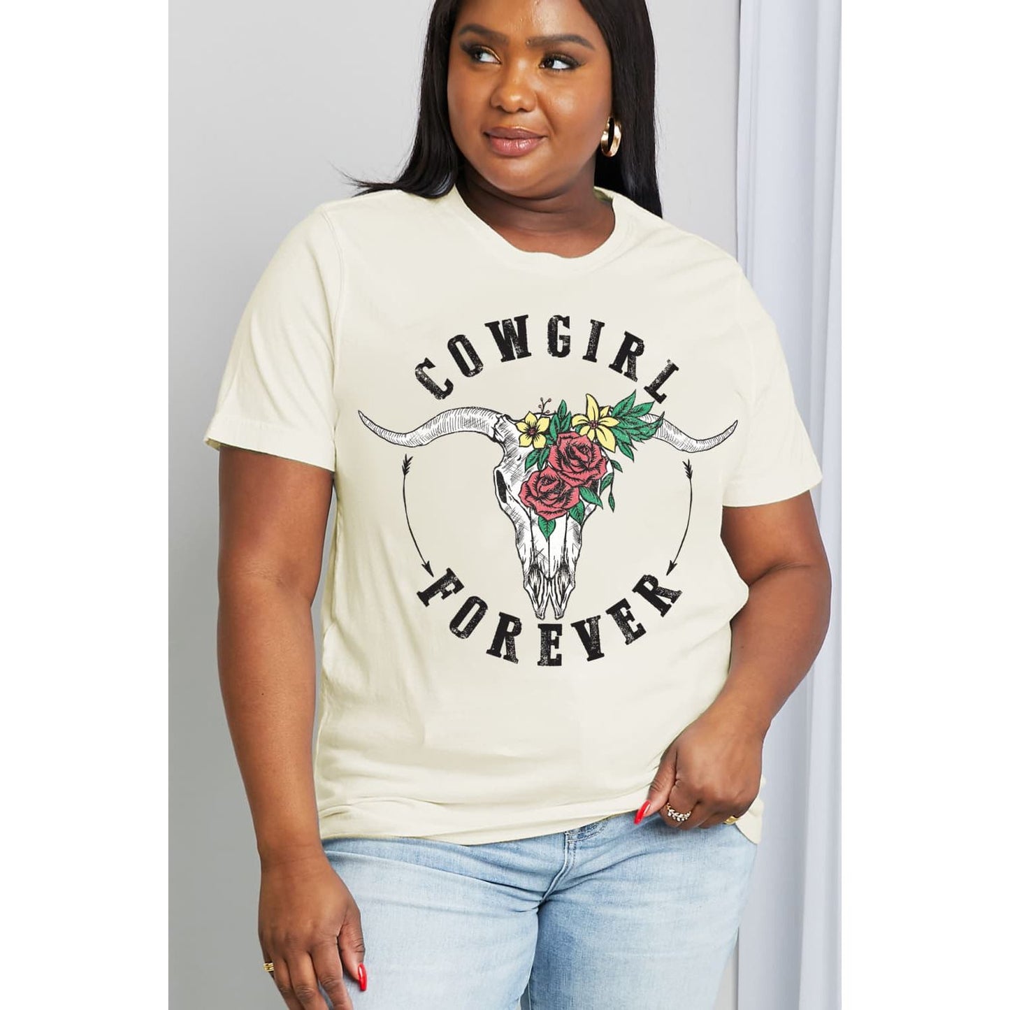 Simply Love Full Size COWGIRL FOREVER Graphic Cotton Tee