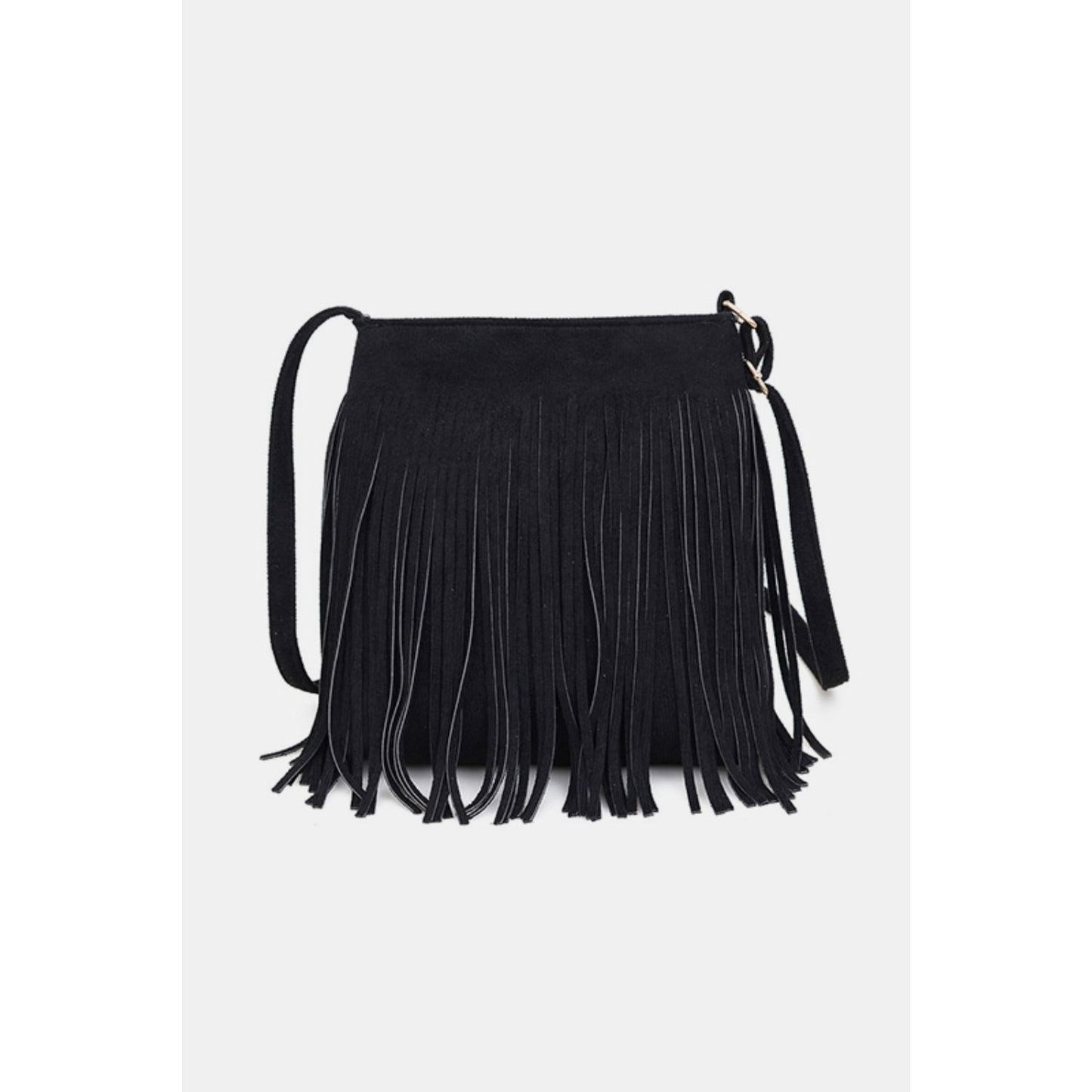 Suede Fringe Shoulder Bag