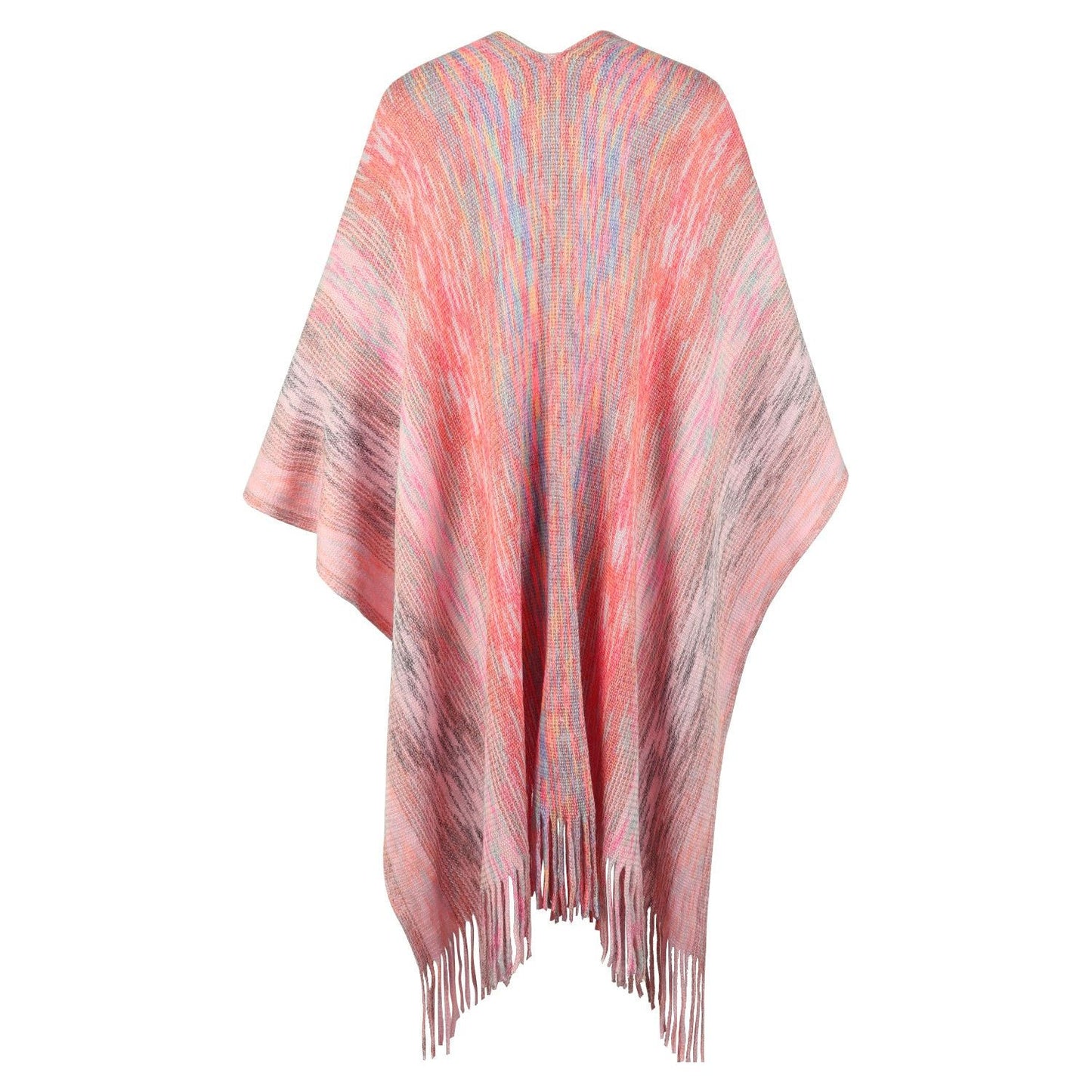 Heathered Fringe Hem Poncho