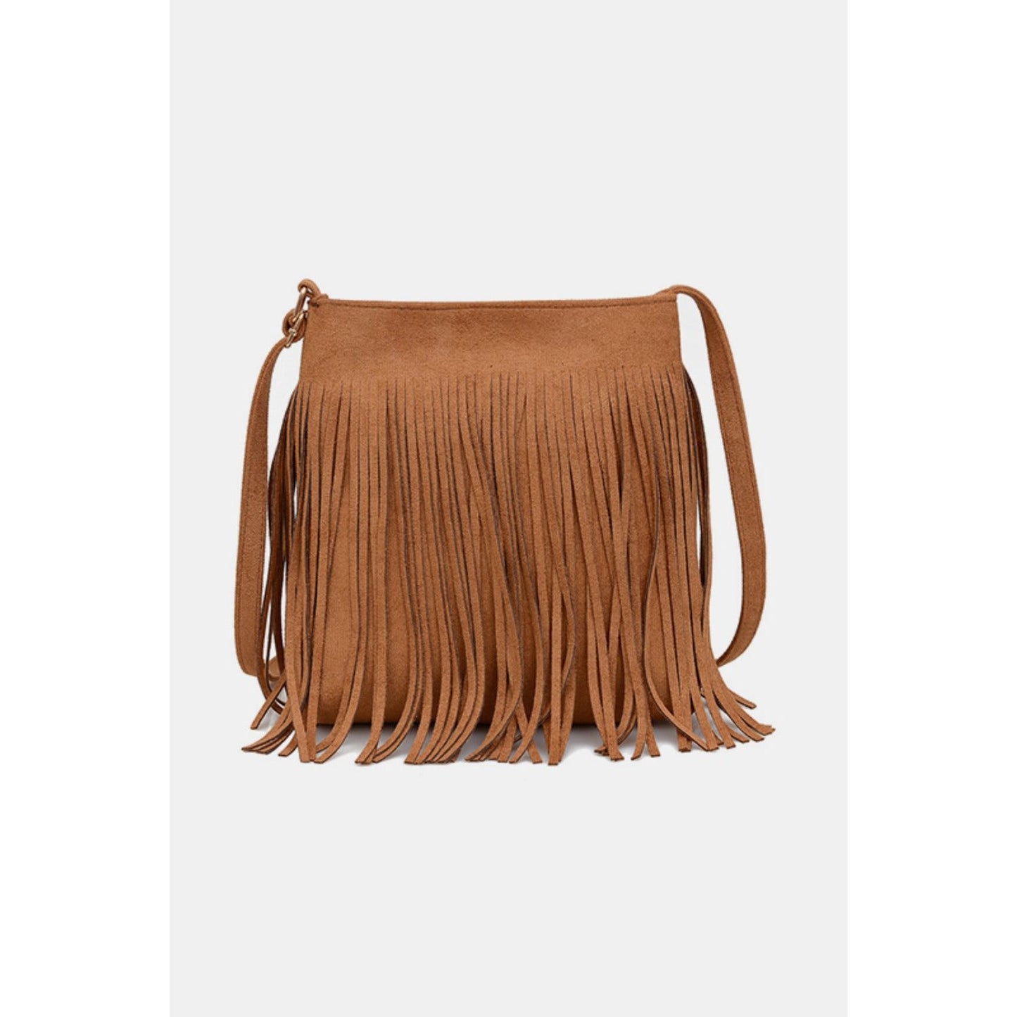 Suede Fringe Shoulder Bag