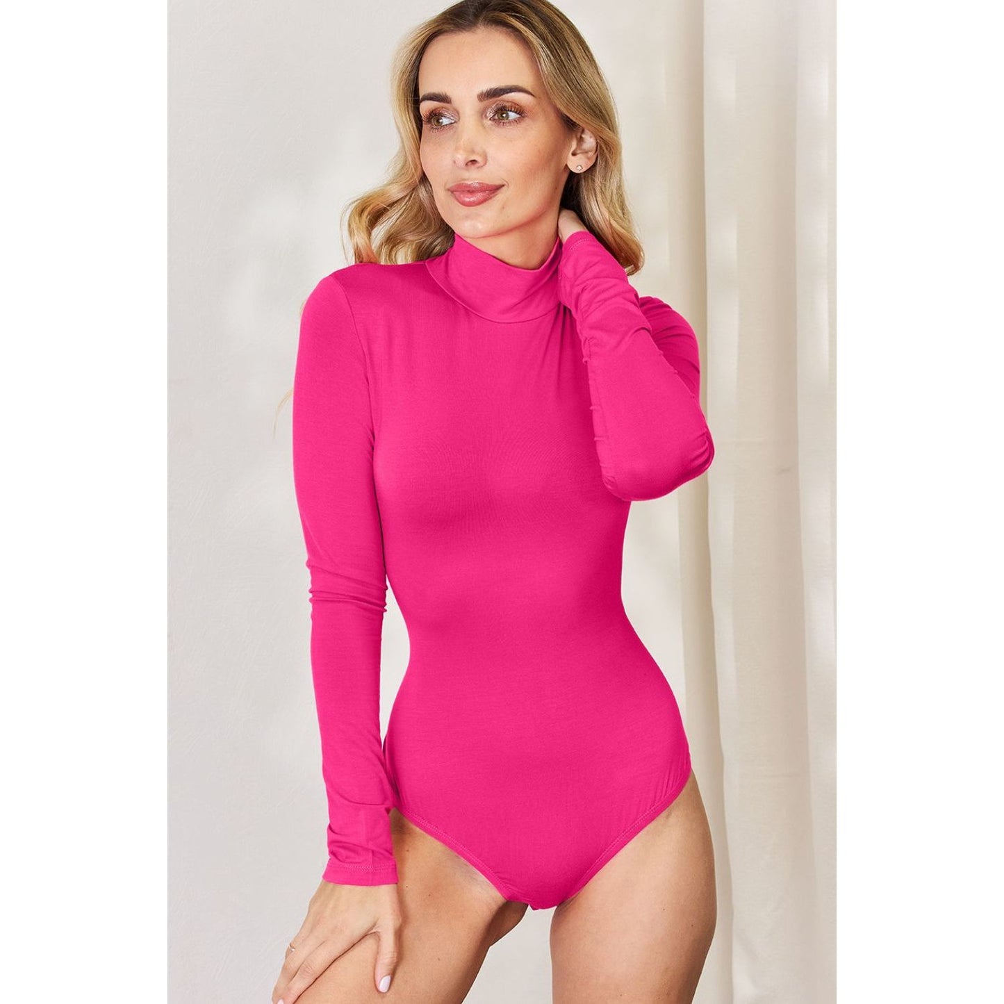 Basic Bae Full Size Mock Neck Long Sleeve Bodysuit