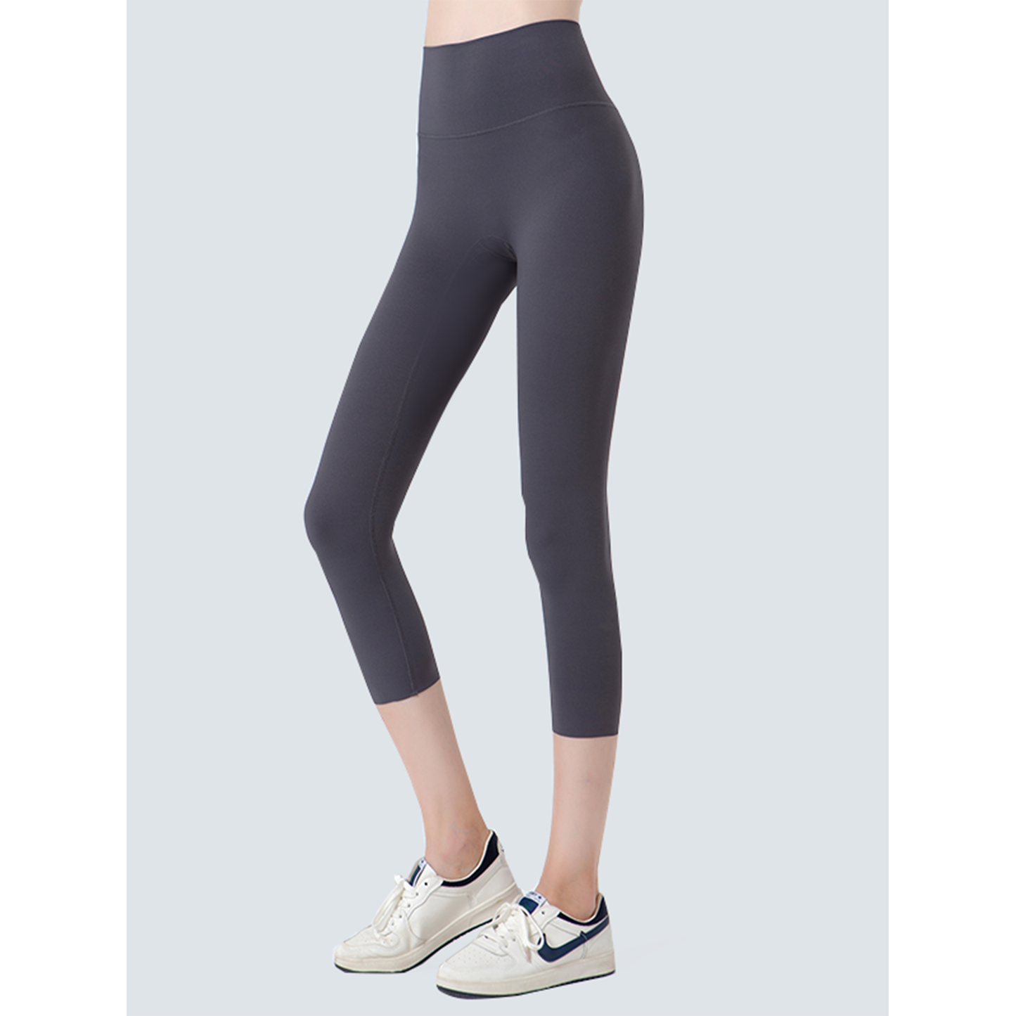 Wide Waistband Cropped Sports Leggings