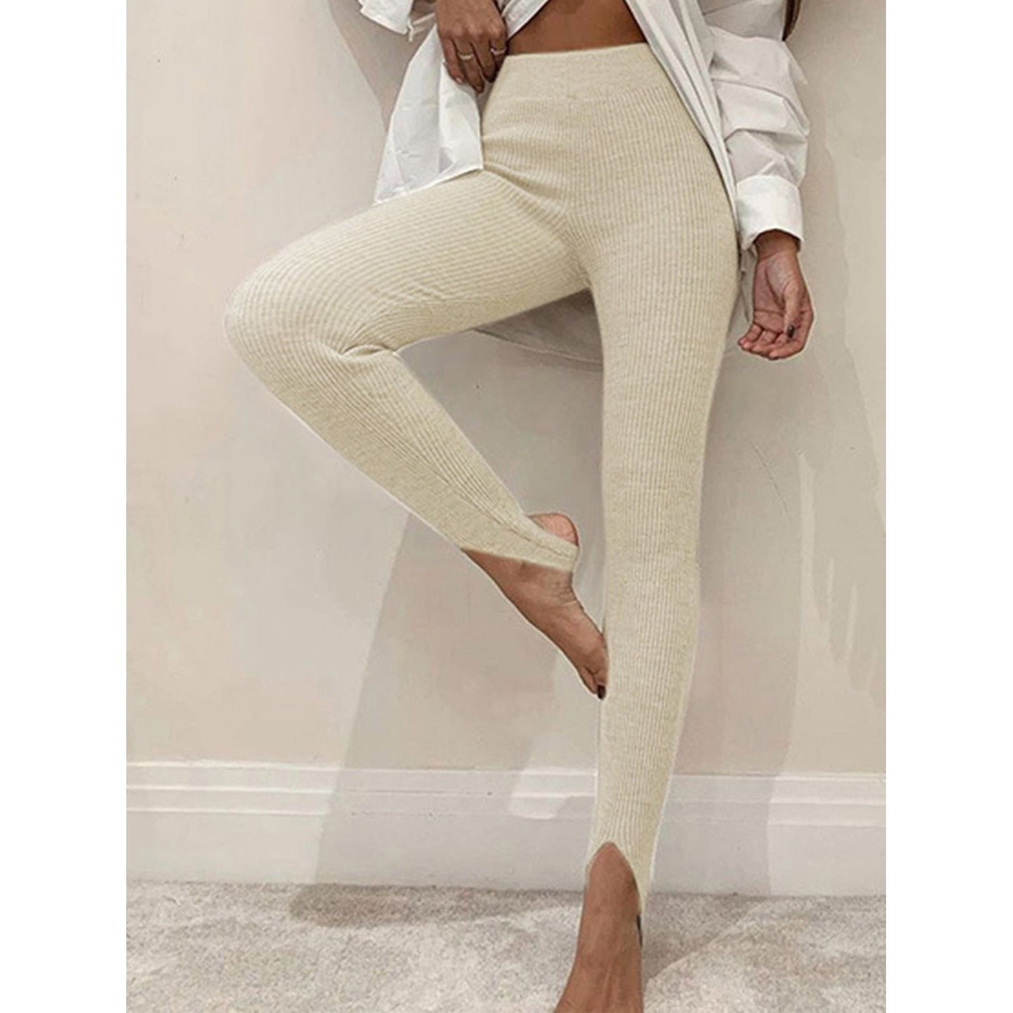 Ribbed Mid Waist Leggings