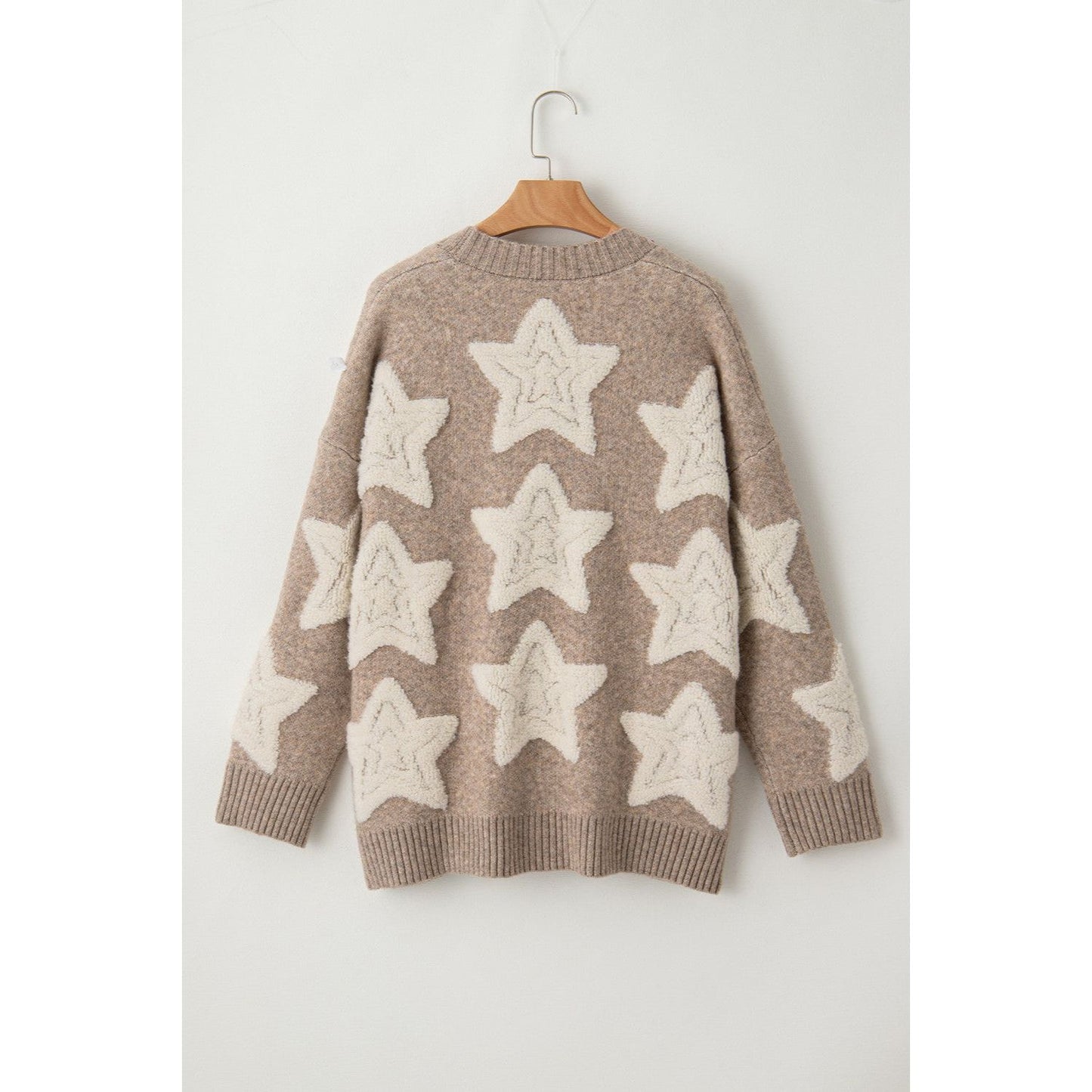 Star Button Up Long Sleeve Cardigan