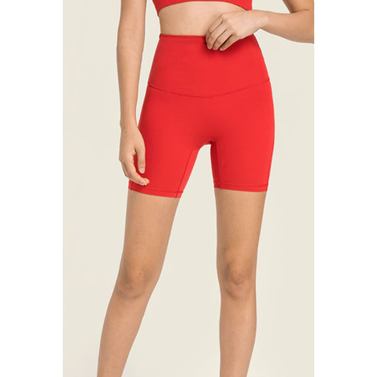 Seamless High-Rise Wide Waistband Biker Shorts