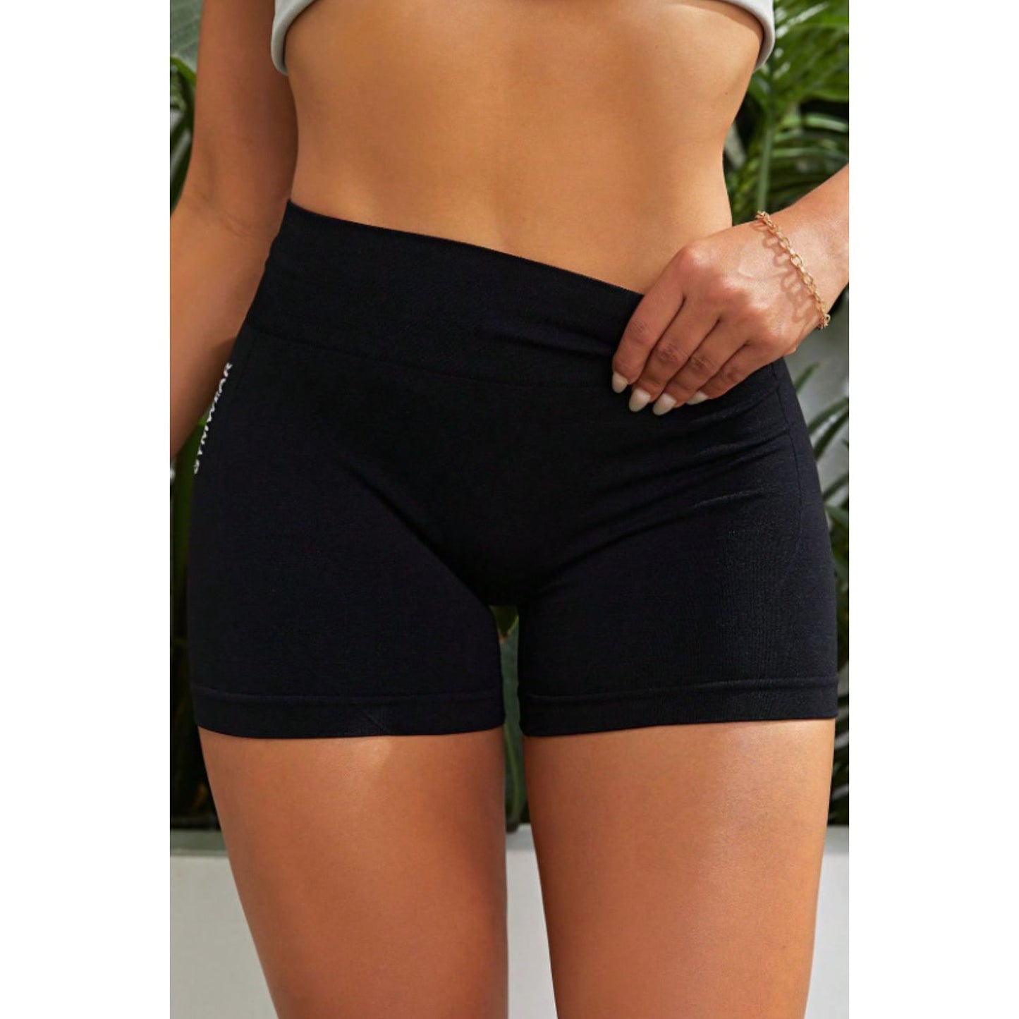 Slim Fit High Waistband Active Shorts