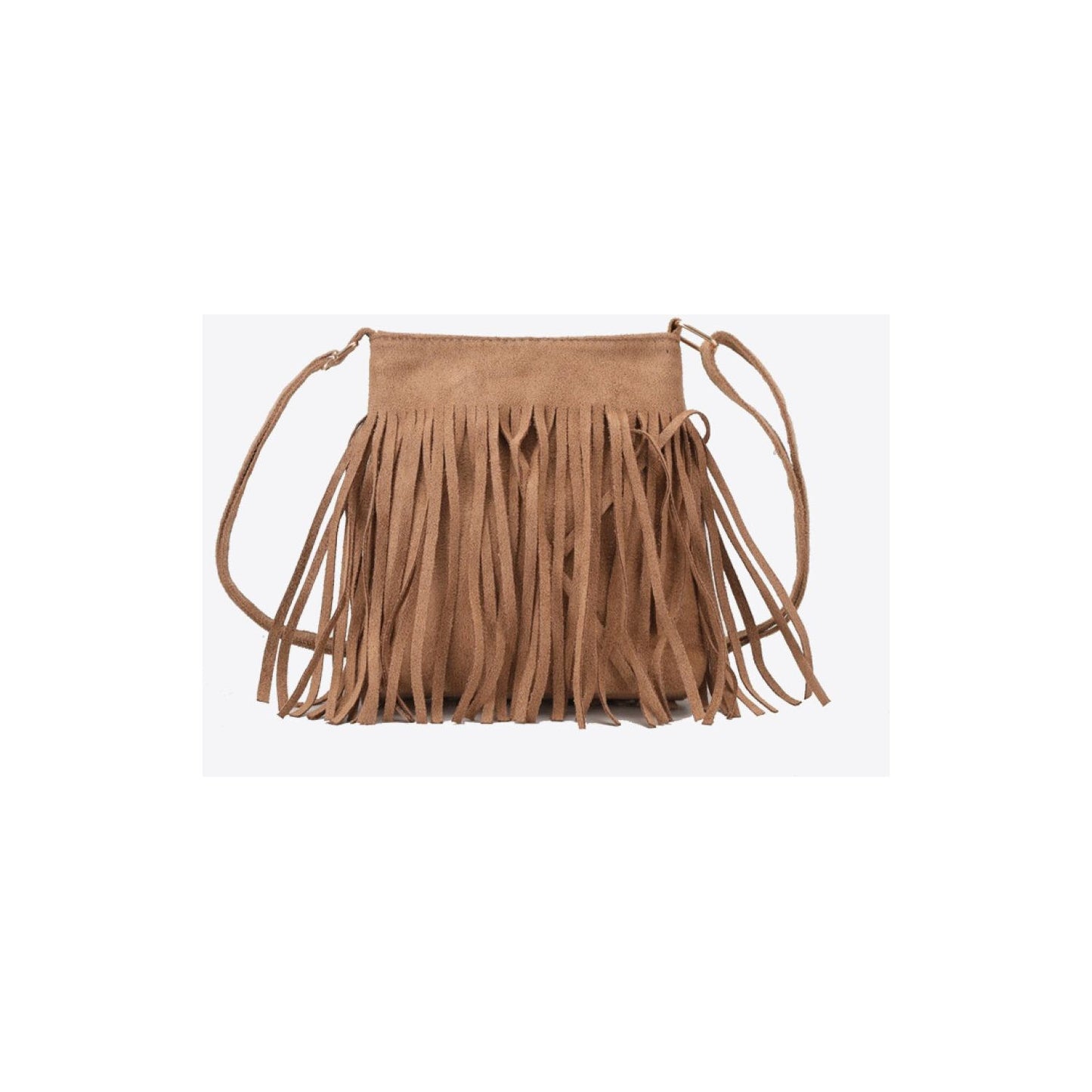 Adored PU Leather Crossbody Bag with Fringe