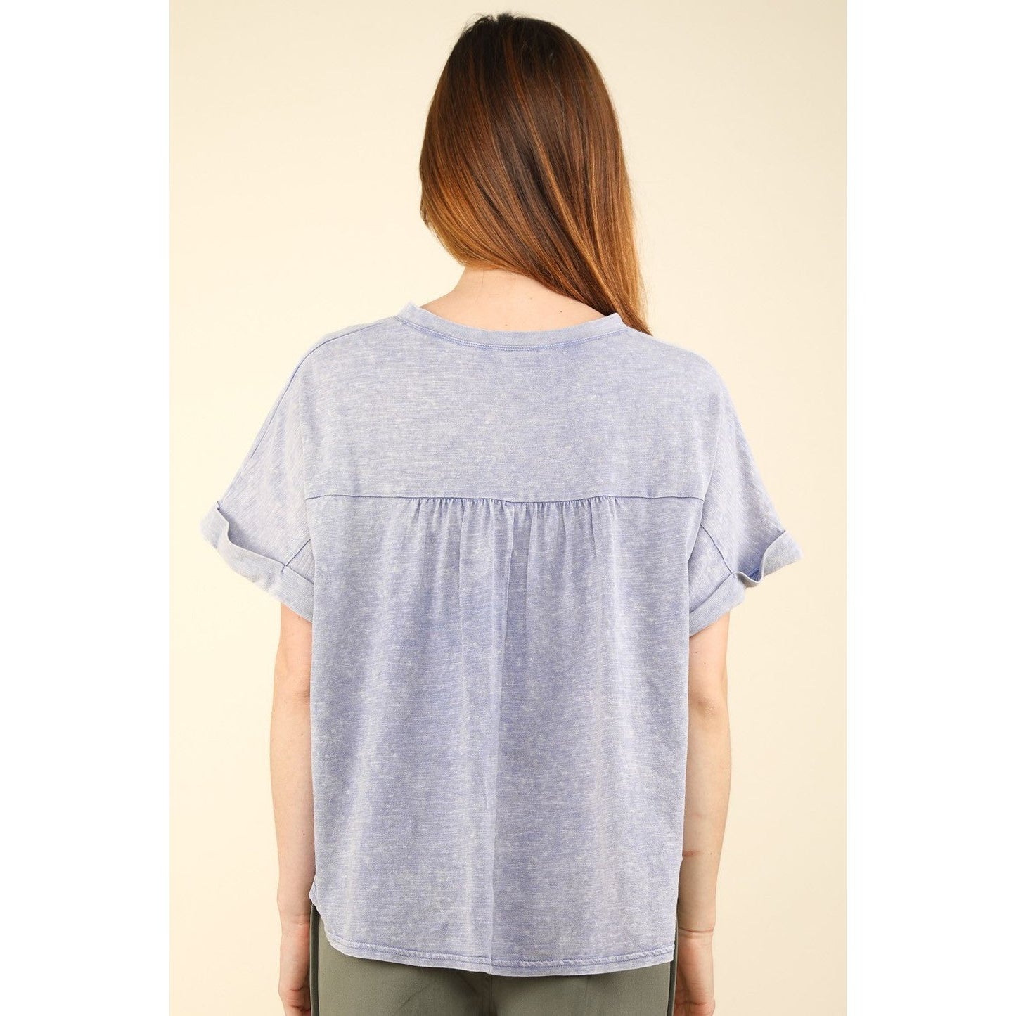 VERY J Nochted Short Sleeve Washed T-Shirt