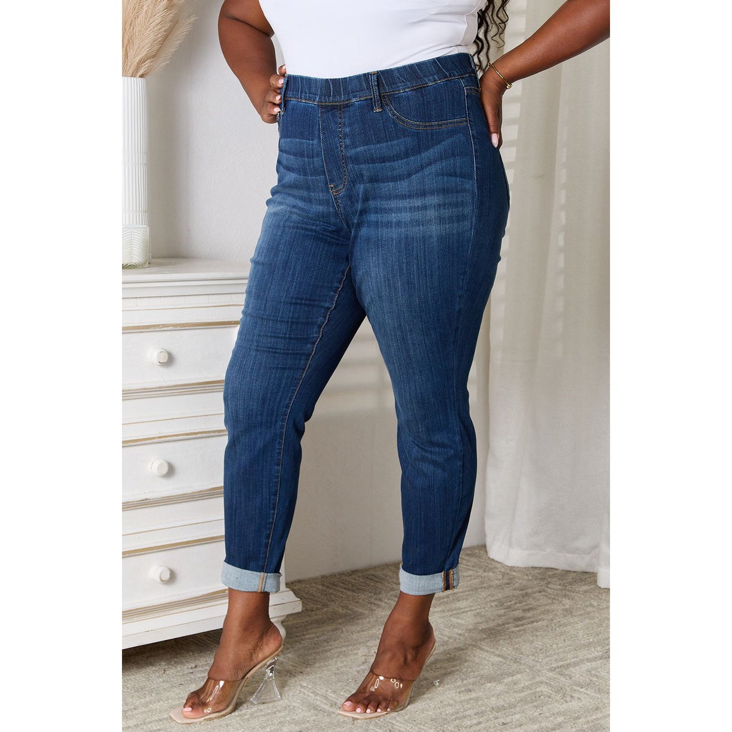 Judy Blue Full Size Skinny Cropped Jeans