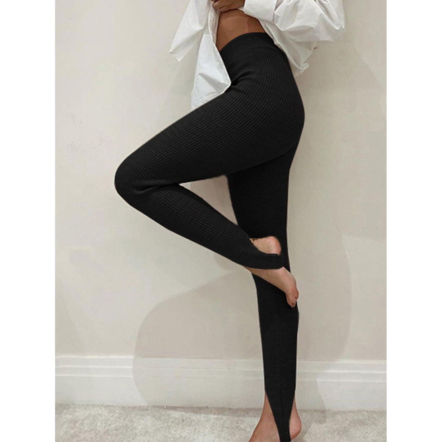 Ribbed Mid Waist Leggings