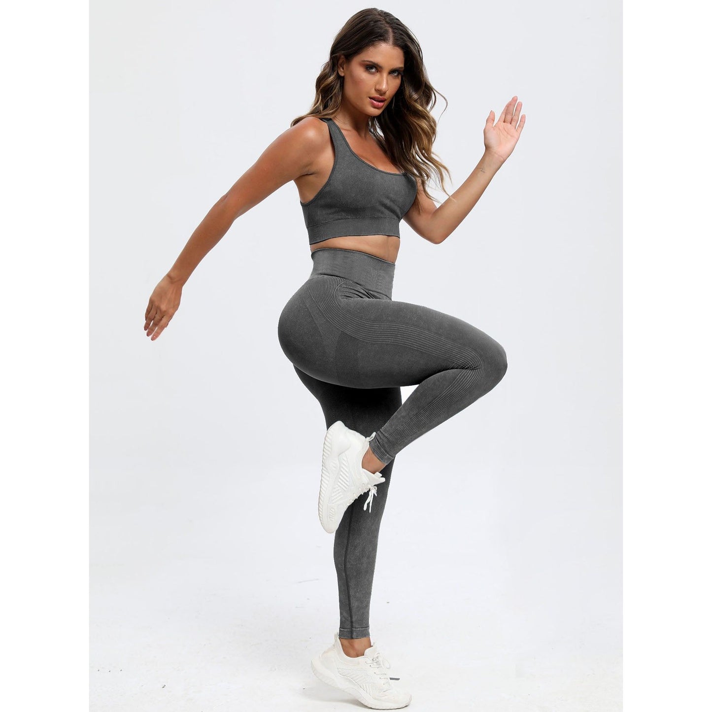 Scoop Neck Wide Strap Top and Pants Active Set