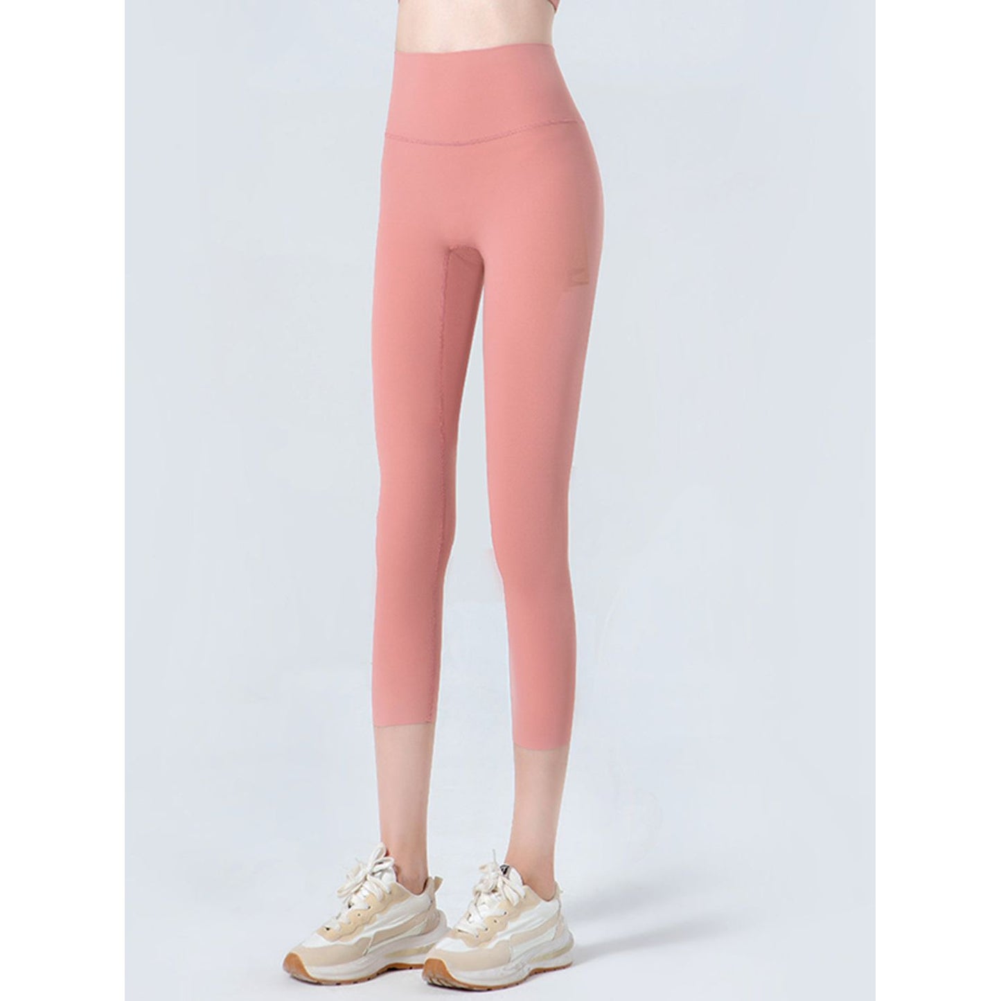 Wide Waistband Cropped Sports Leggings