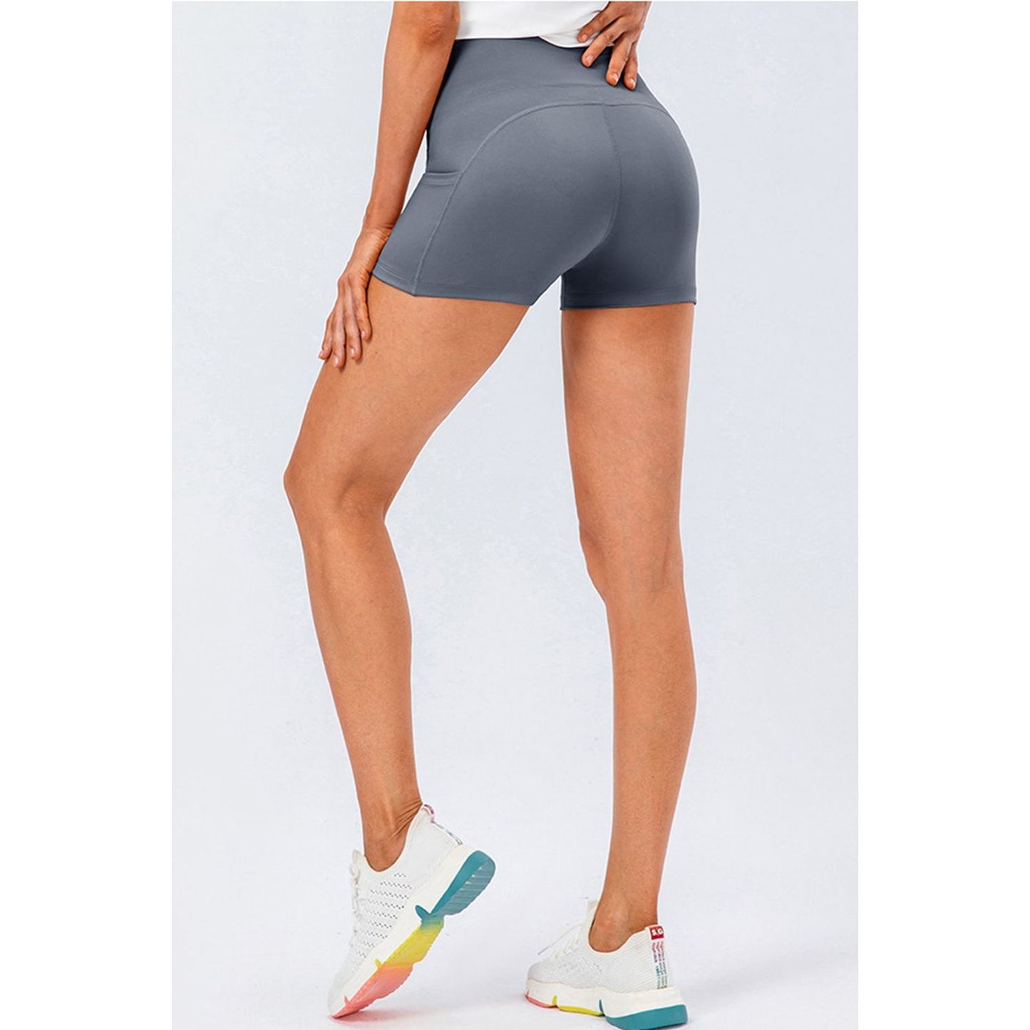 Slim Fit Wide Waistband Sports Shorts