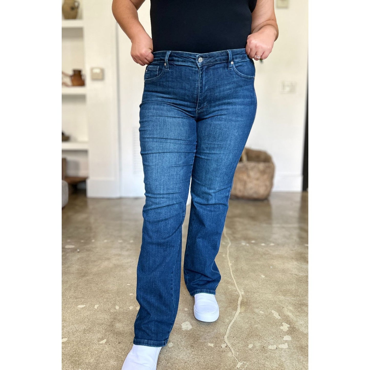 Judy Blue Full Size Tummy Control Straight Jeans