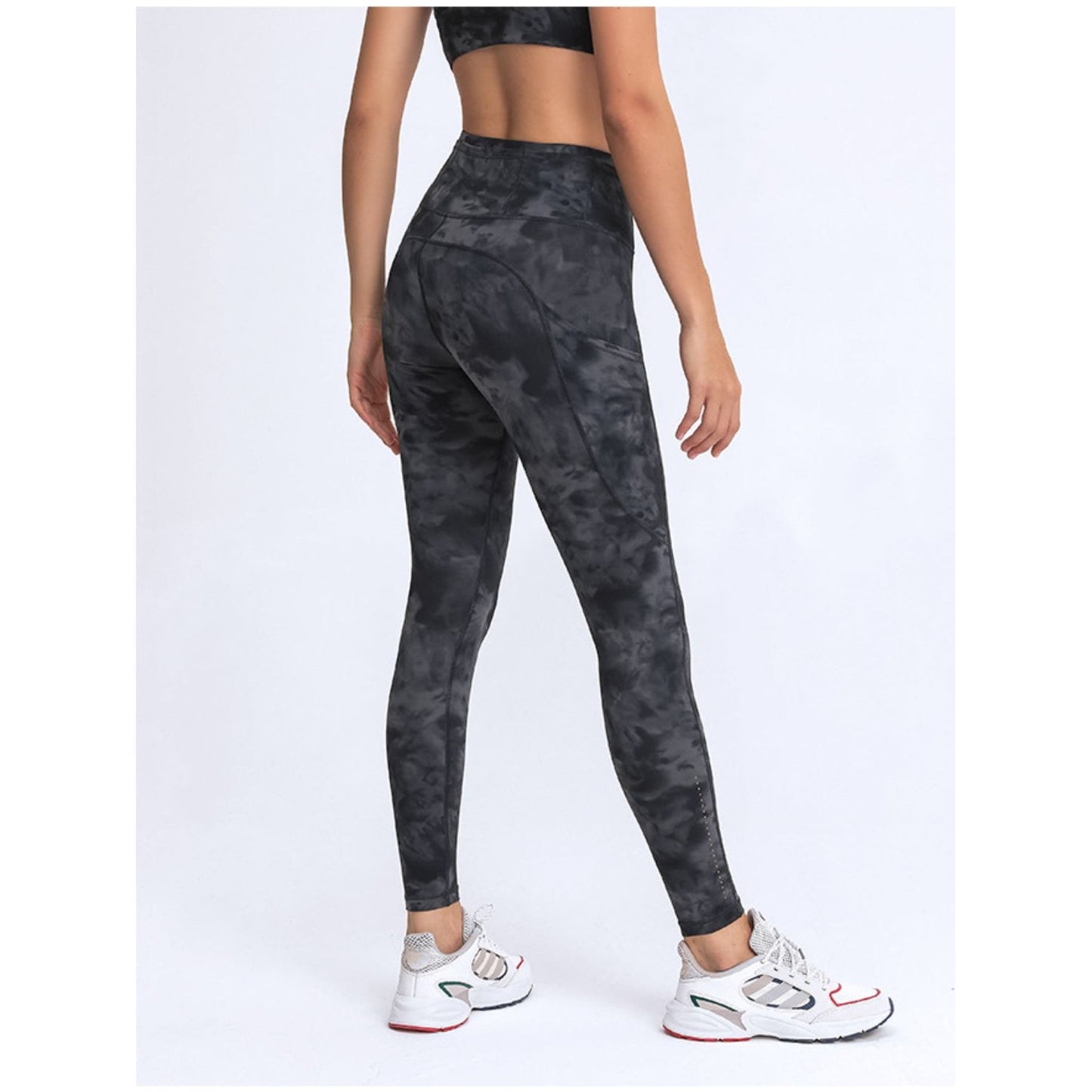 Wide Waistband Leggings with Pockets