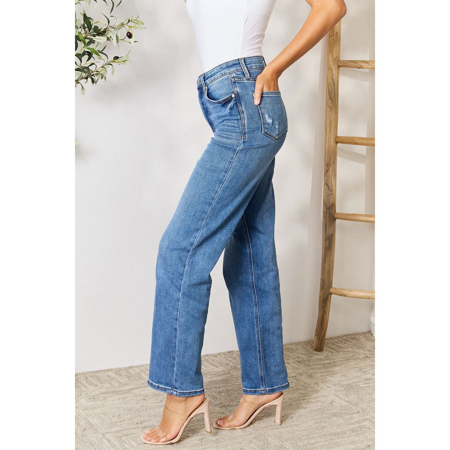 Judy Blue Full Size High Waist Distressed Jeans