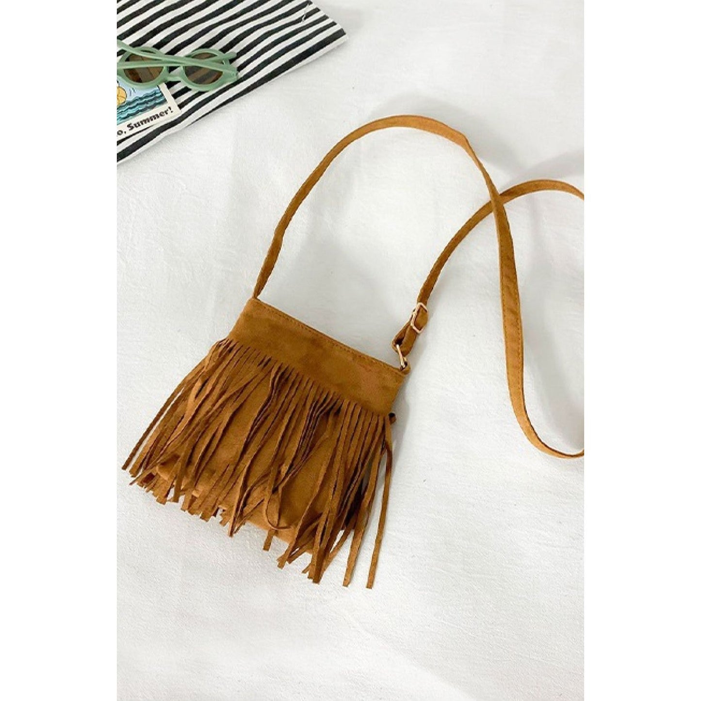 Adored PU Leather Crossbody Bag with Fringe