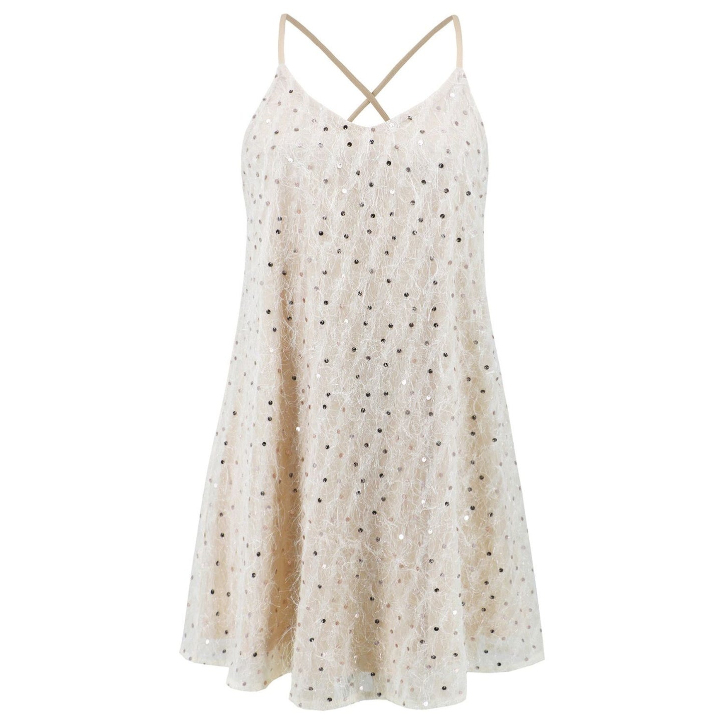 Sequin V-Neck Mini Cami Dress