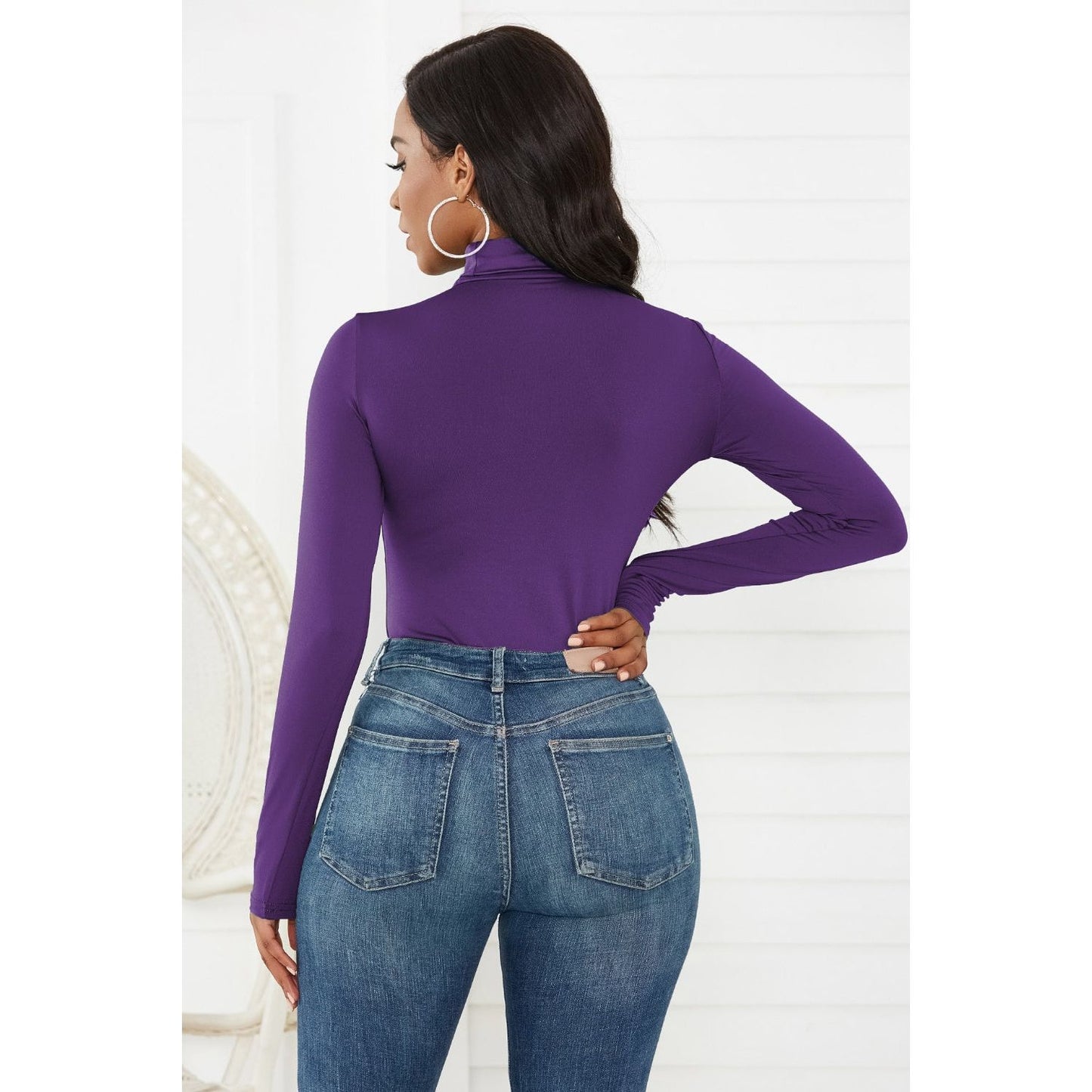 Turtleneck Long Sleeve Bodysuit