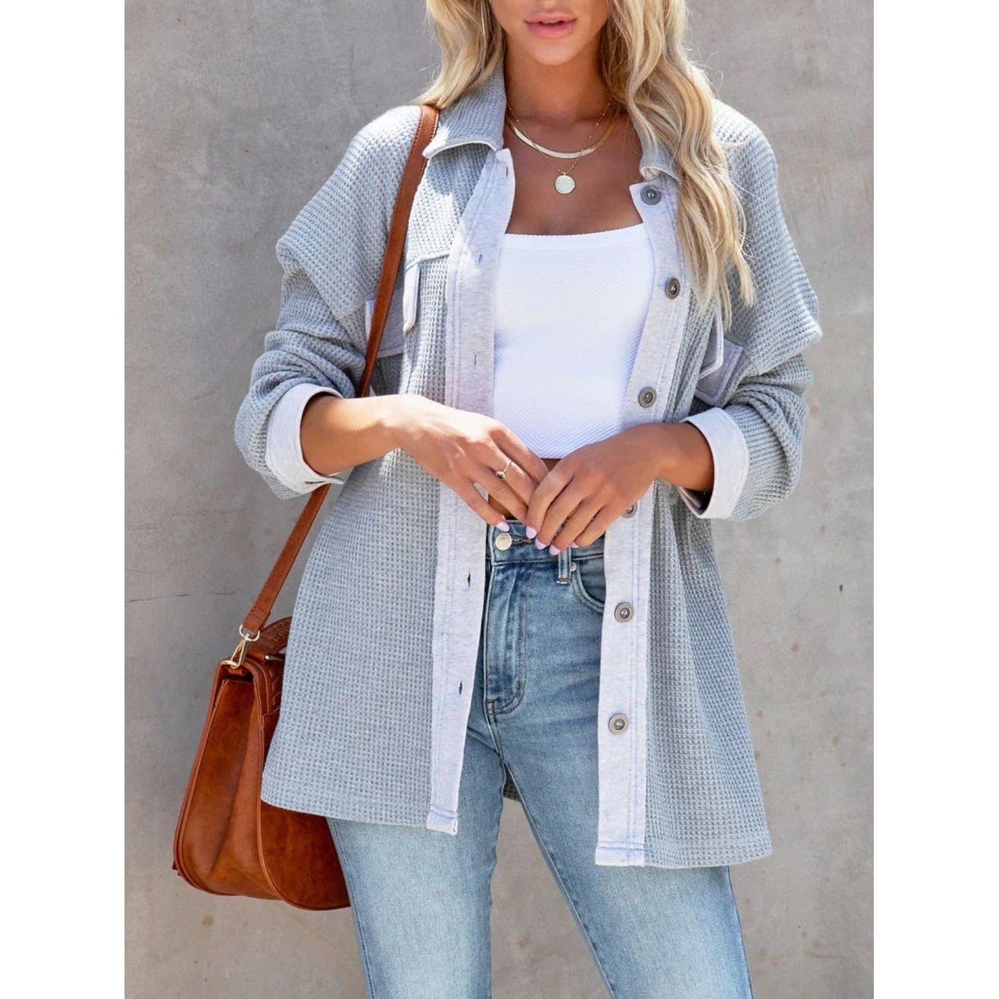 Button Up Long Sleeve Jacket