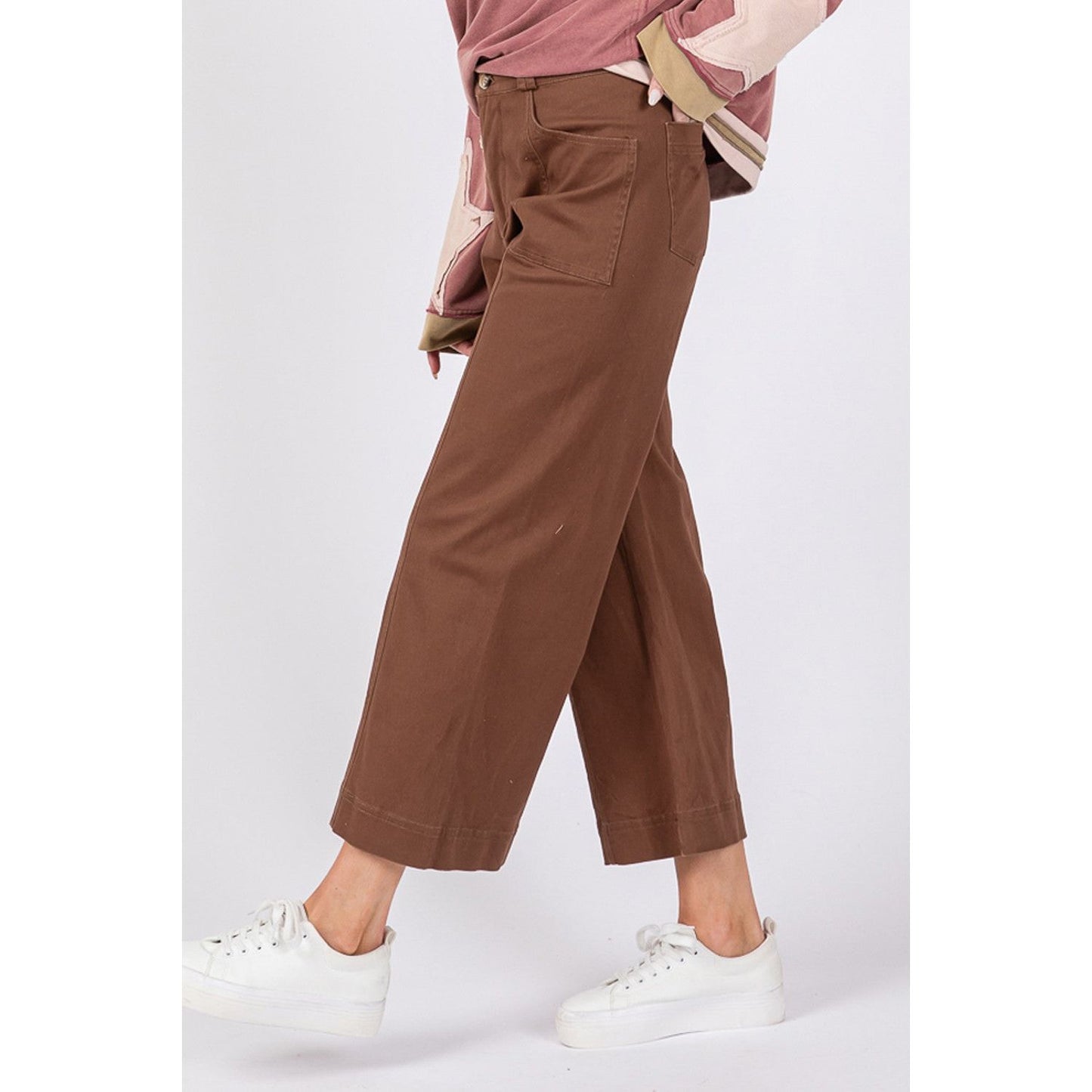 SAGE + FIG Wide Leg Cropped Pants