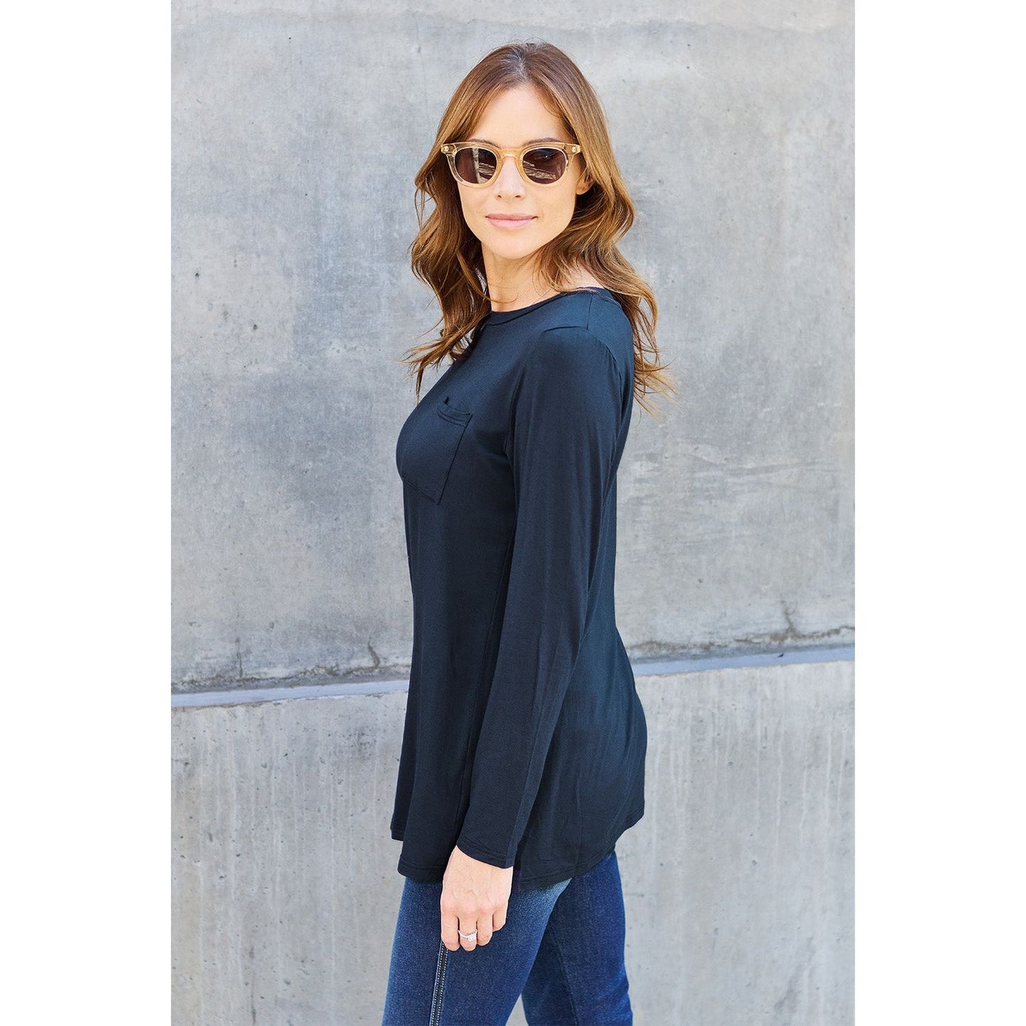 Basic Bae Full Size Round Neck Long Sleeve Top