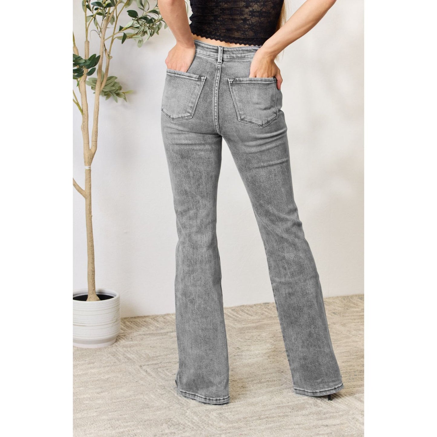 Kancan High Waist Slim Flare Jeans