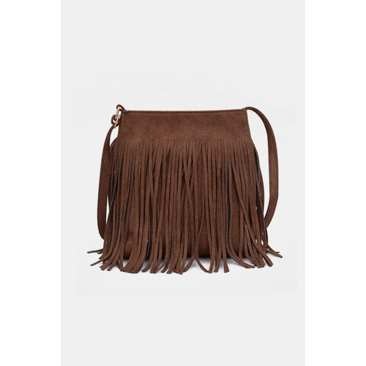 Suede Fringe Shoulder Bag