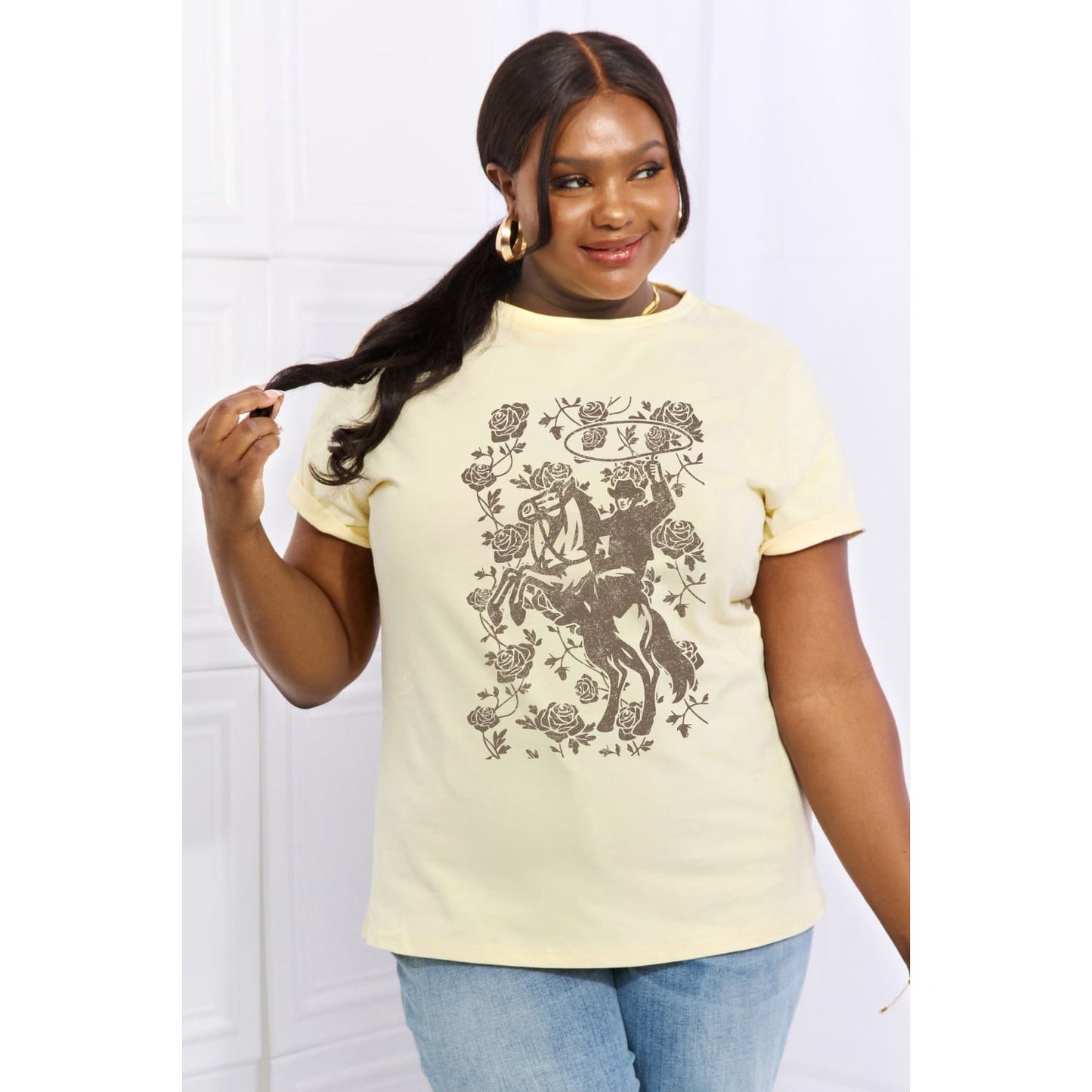 Simply Love Simply Love Full Size Cowboy Graphic Cotton Tee