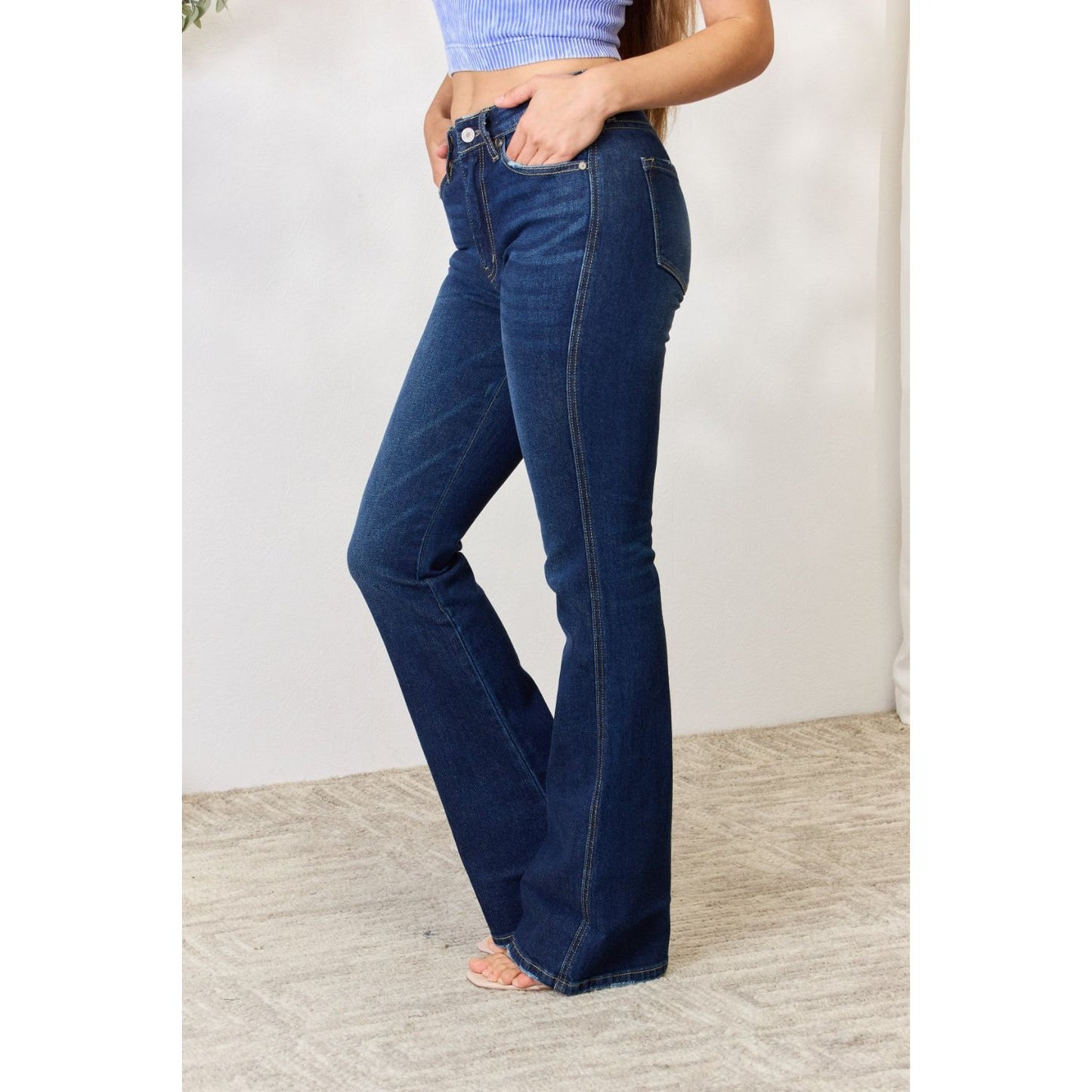 Kancan Full Size Slim Bootcut Jeans