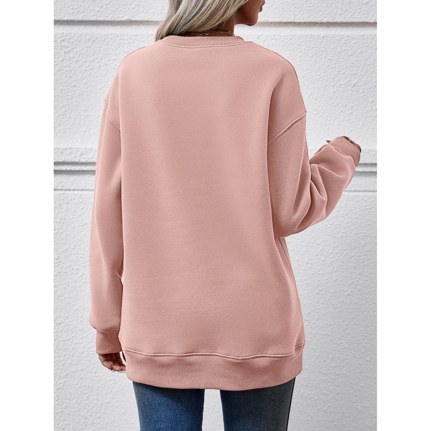 Faceless Gnomes Graphic Drop Shoulder Sweatshirt