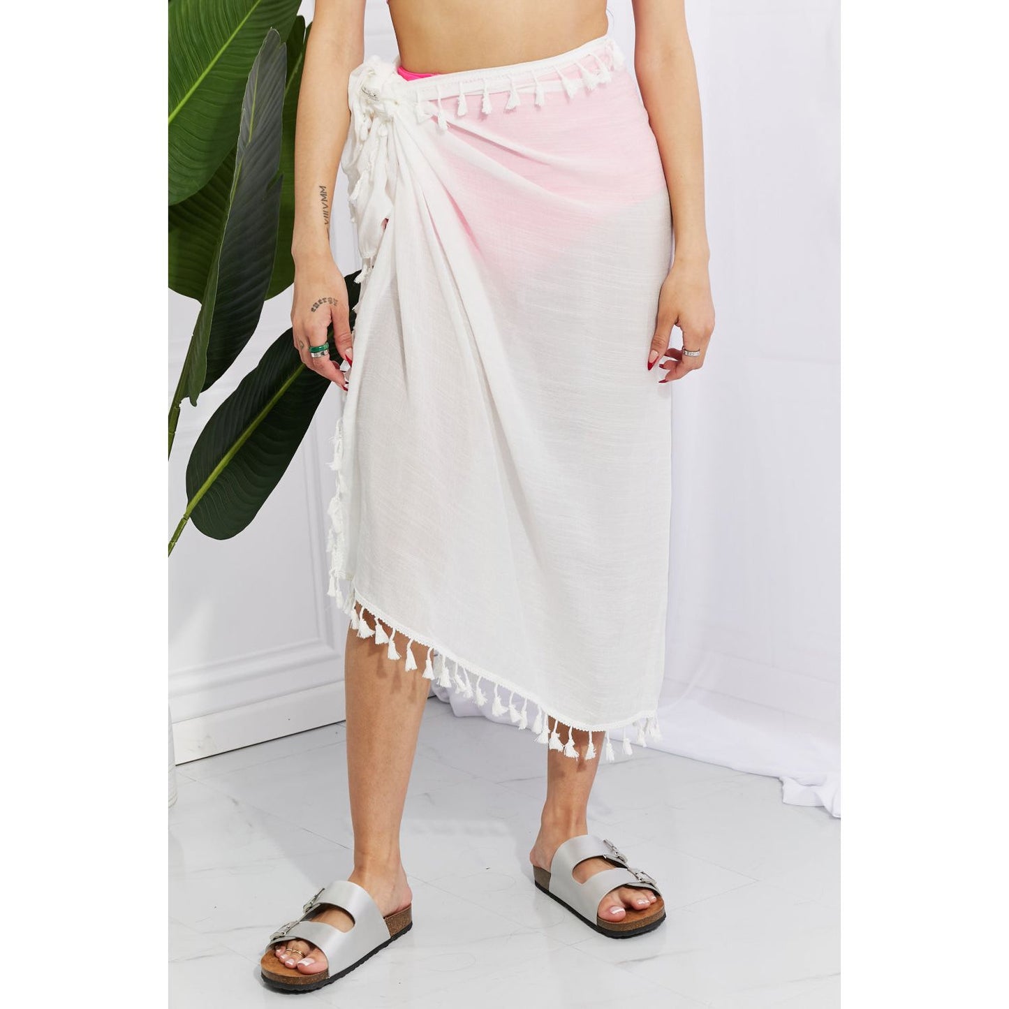 Marina West Swim Relax and Refresh Tassel Wrap Cover-Up