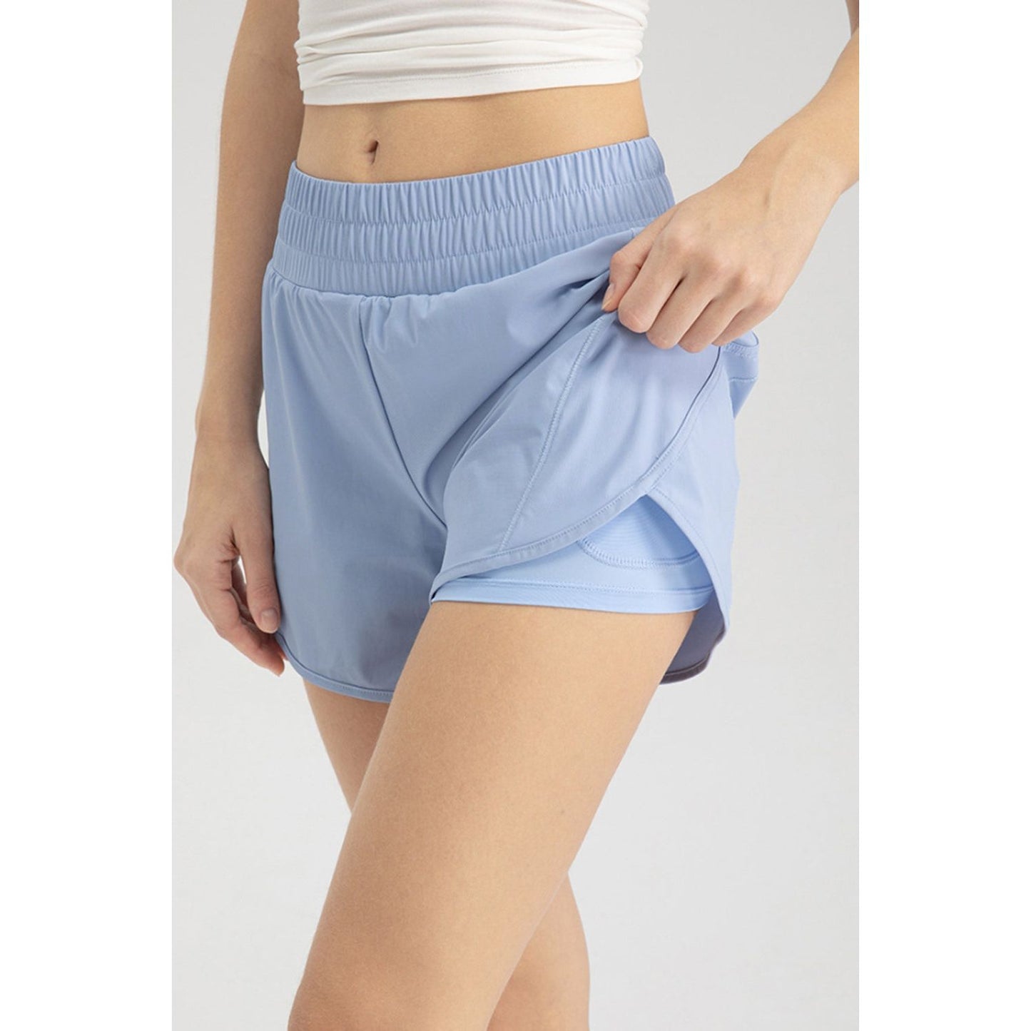 Elastic Waist Active Shorts