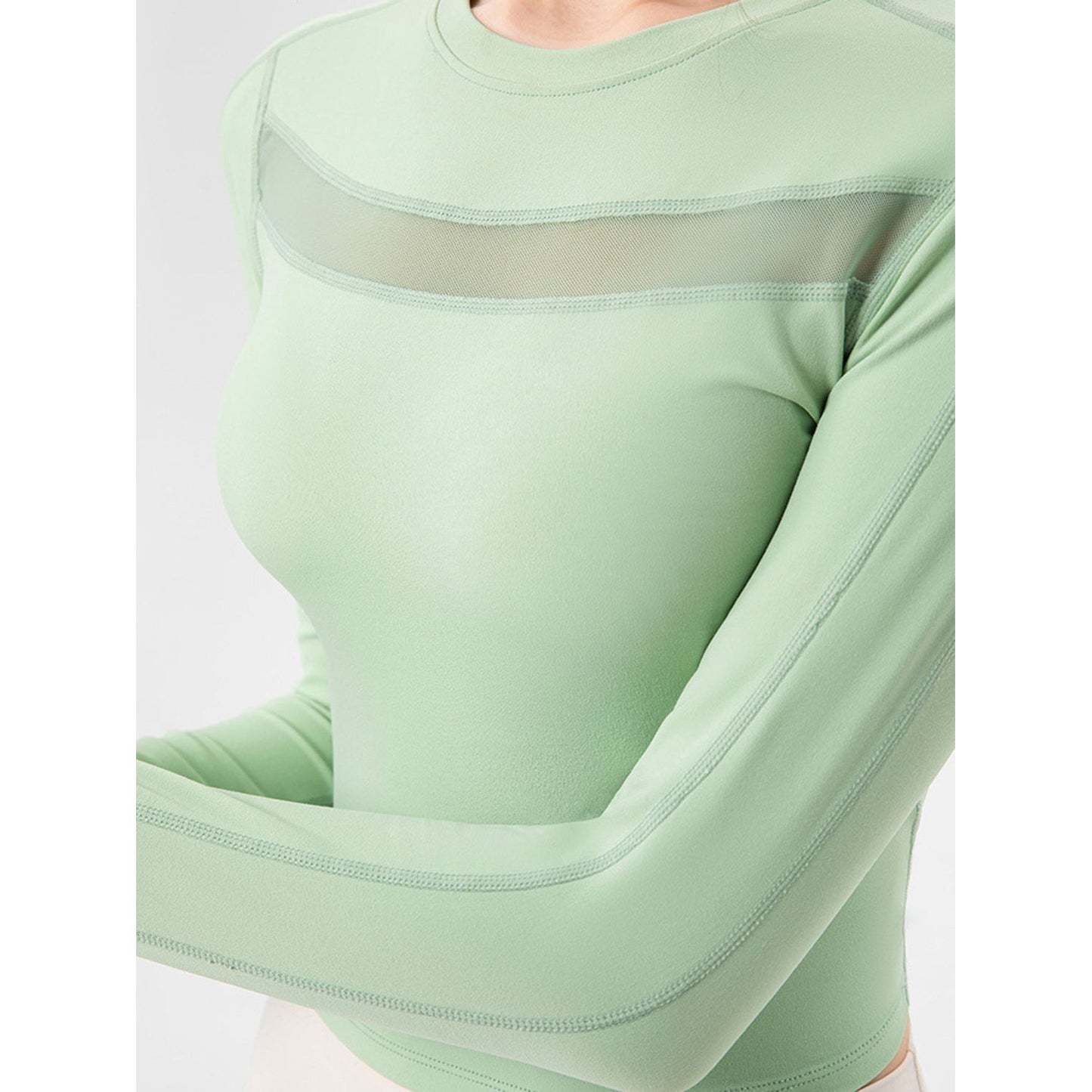 Round Neck Long Sleeve Active T-Shirt