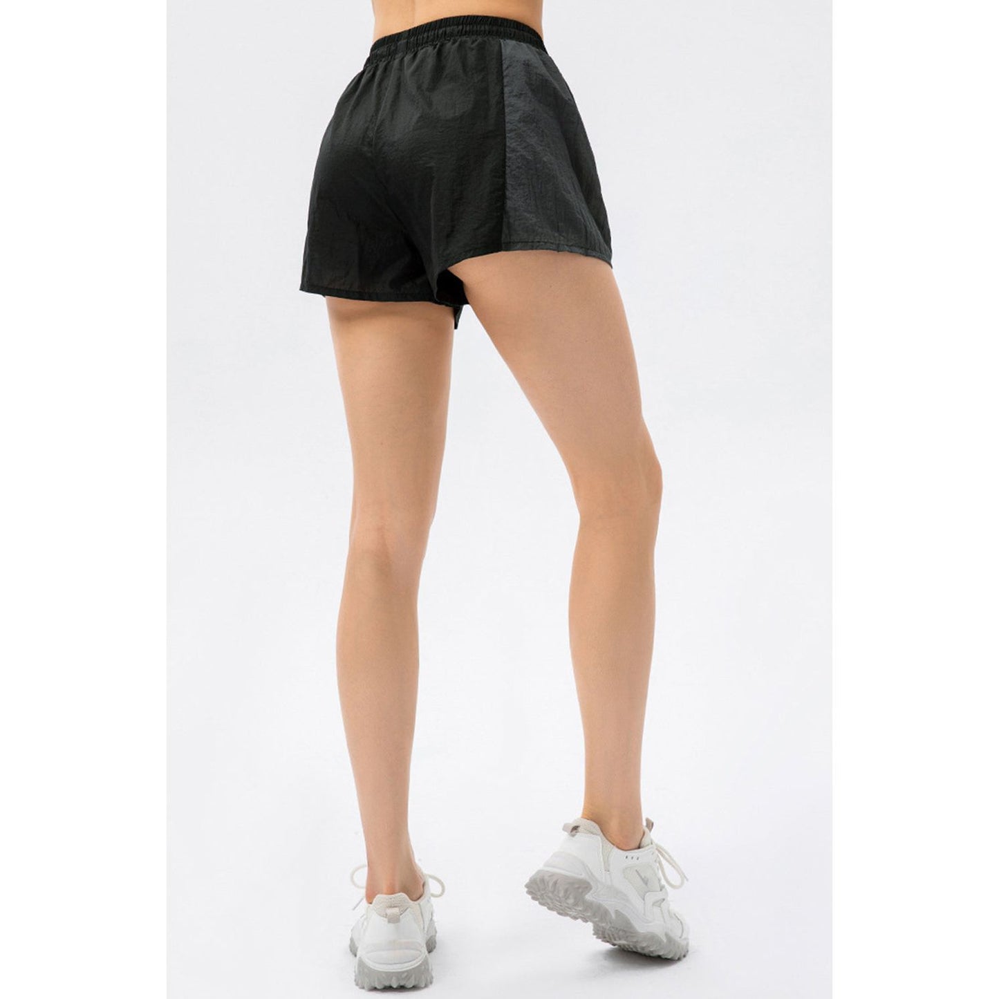 Color Block Drawstring Active Shorts