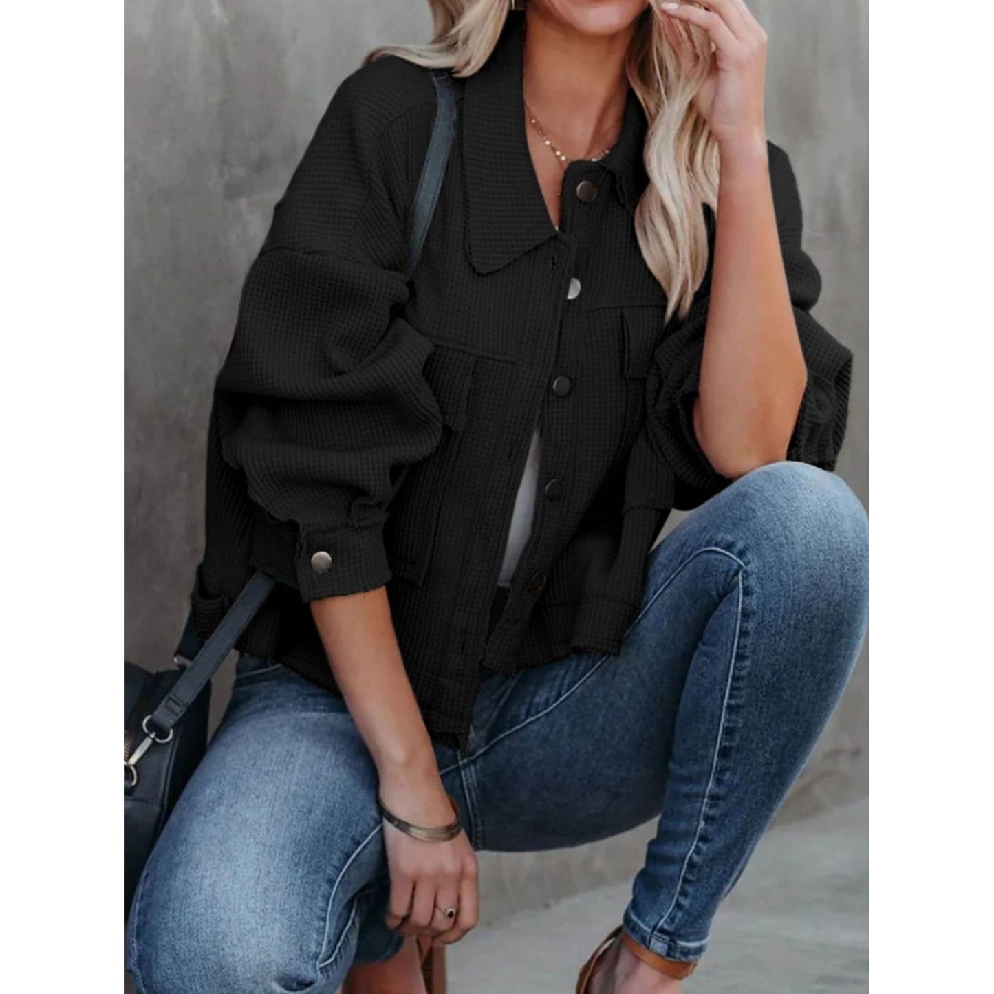 Button Up Long Sleeve Jacket