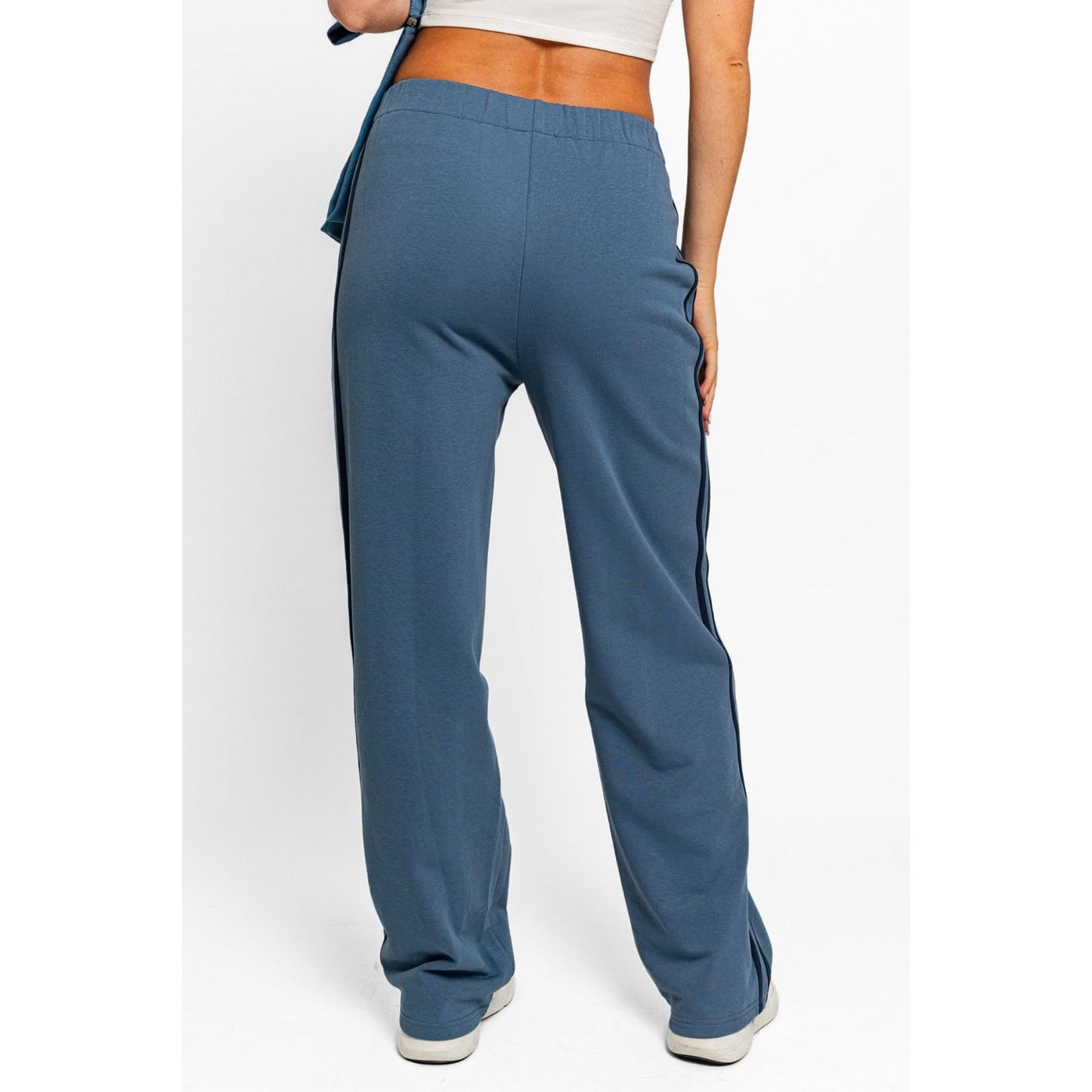 Le Lis High Waisted Side Stripes Straight Track Sweatpants