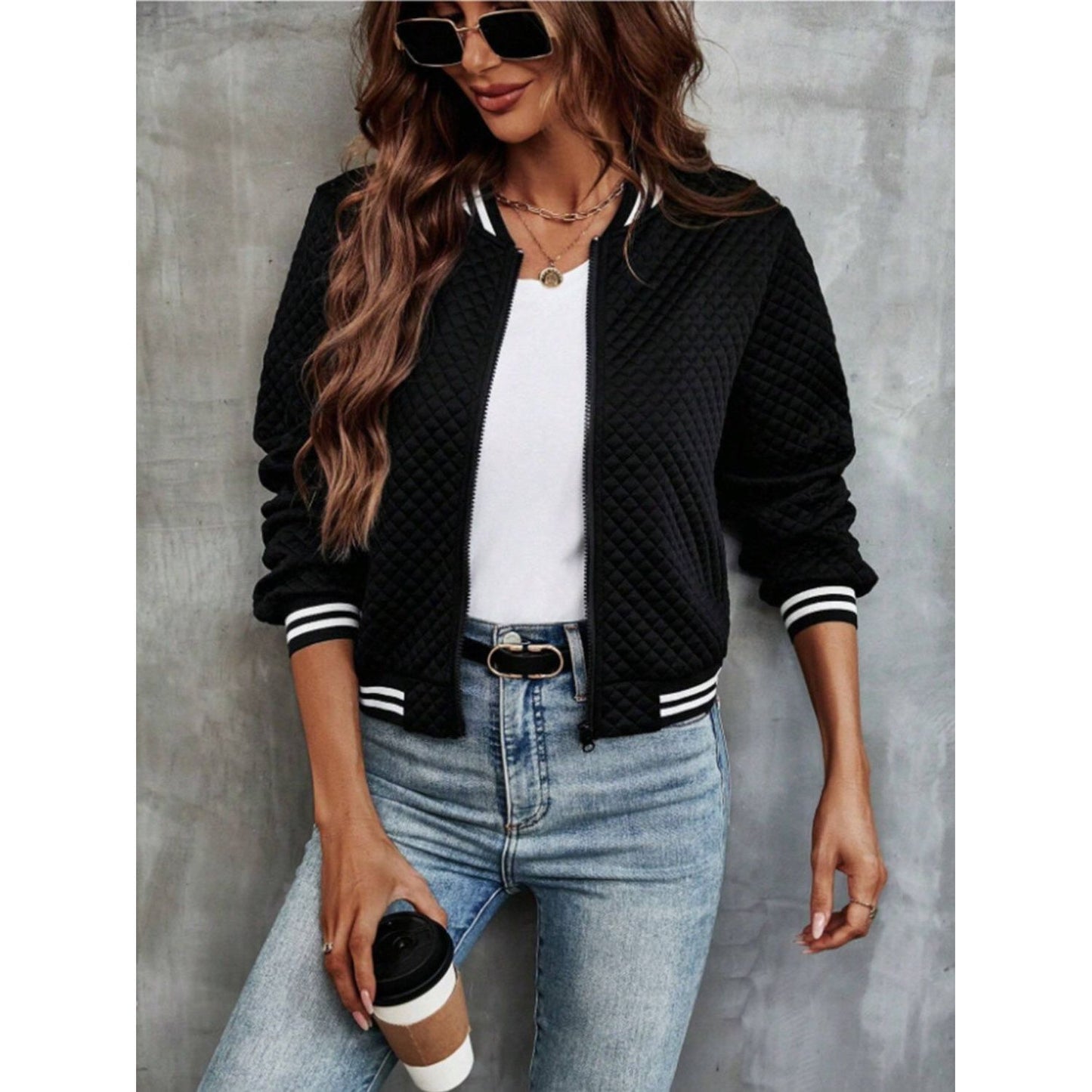 Zip Up Long Sleeve Jacket