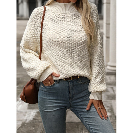 Mock Neck Long Sleeve Sweater